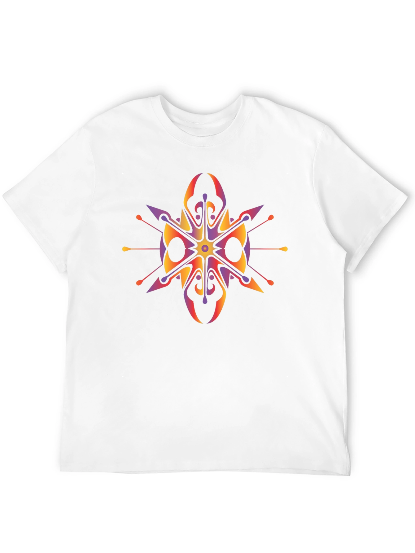 Abstract Geometric Graphic Print Black T-Shirt