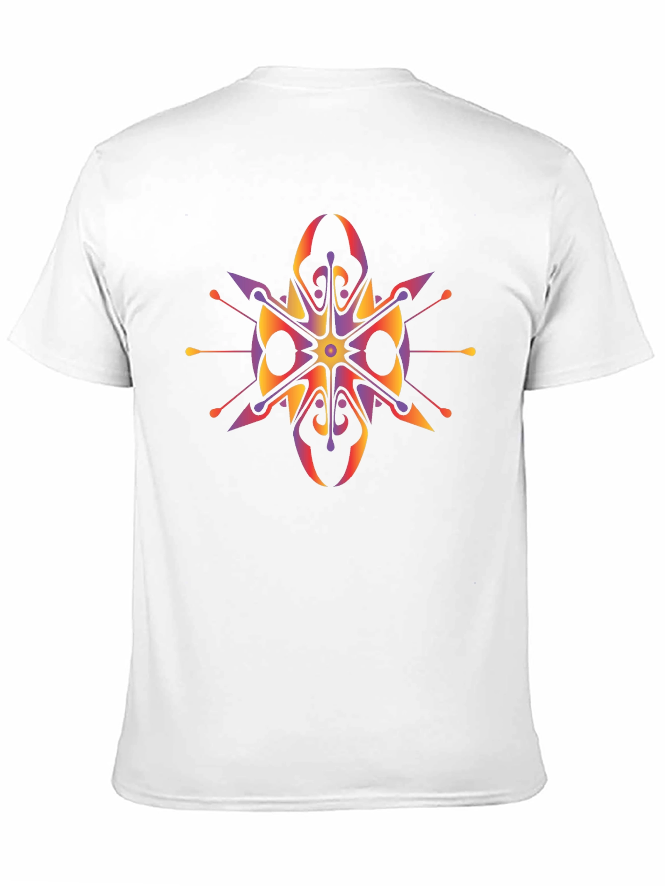 Abstract Geometric Graphic Print Black T-Shirt