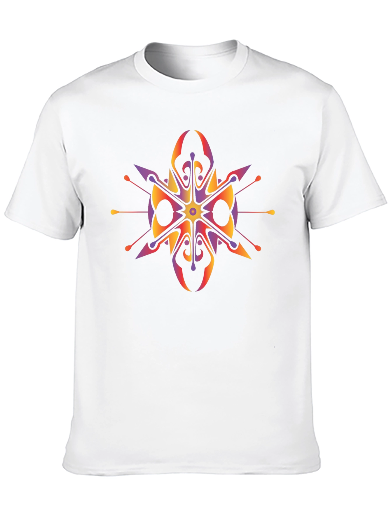 Abstract Geometric Graphic Print Black T-Shirt