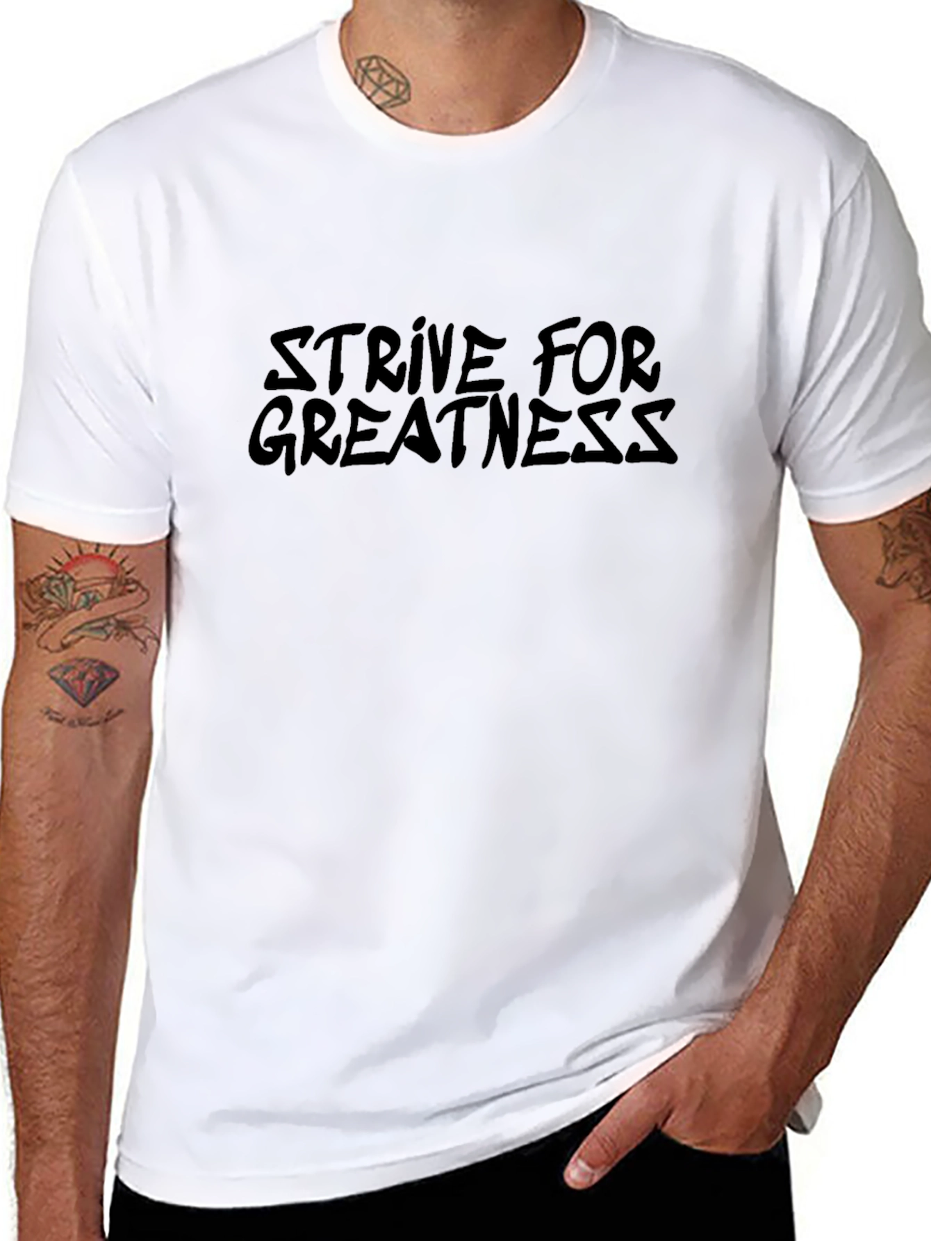 Strive For Greatness Graphic Tee - Classic Black