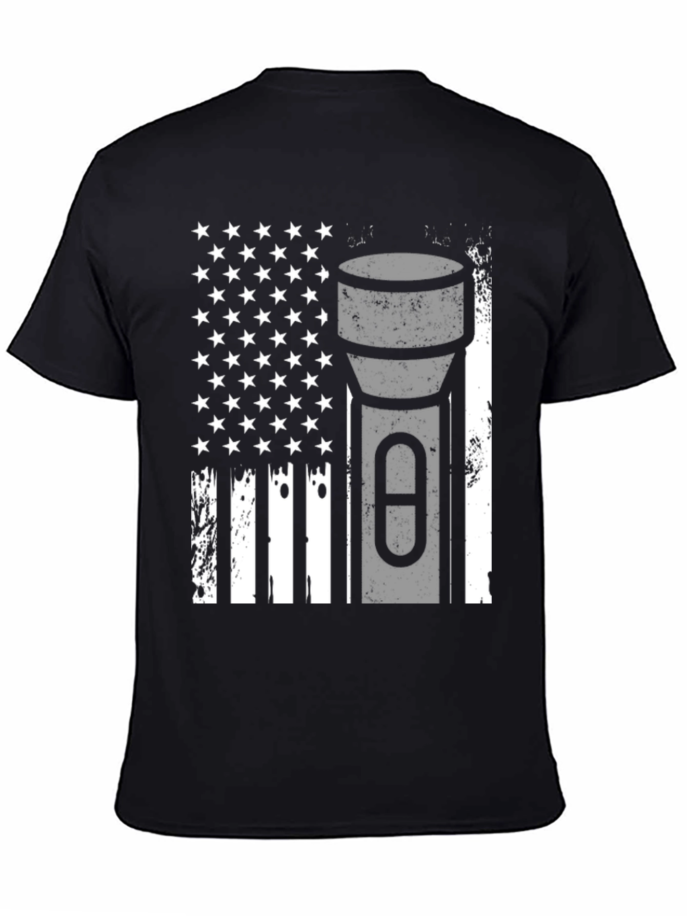 American Flag Flashlight Graphic Tee