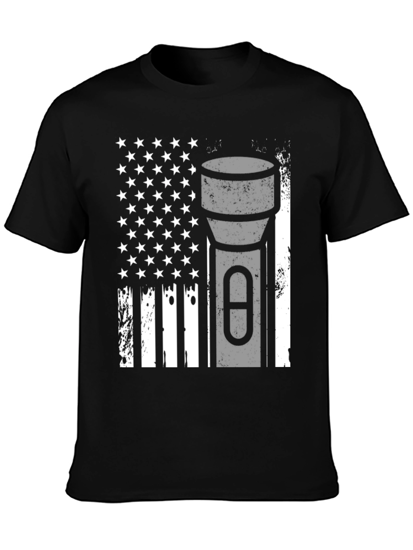American Flag Flashlight Graphic Tee