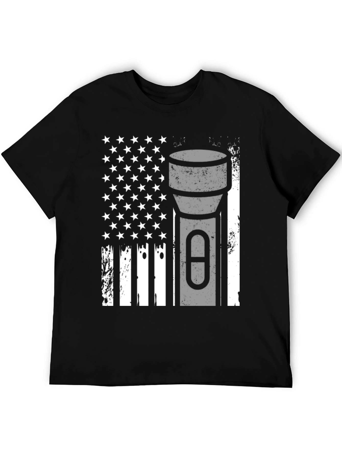 American Flag Flashlight Graphic Tee