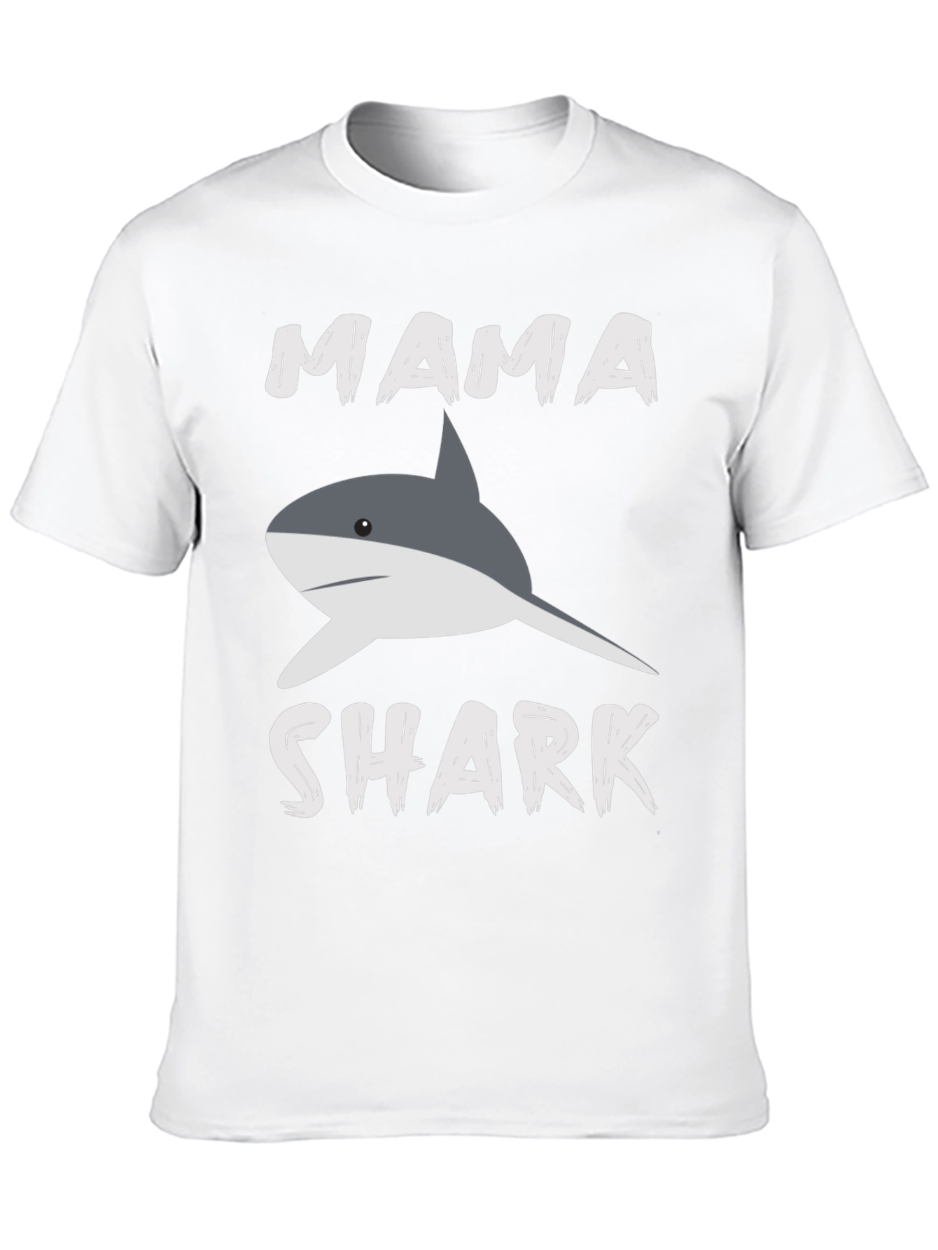 Mama Shark Graphic T-Shirt - Black Crew Neck