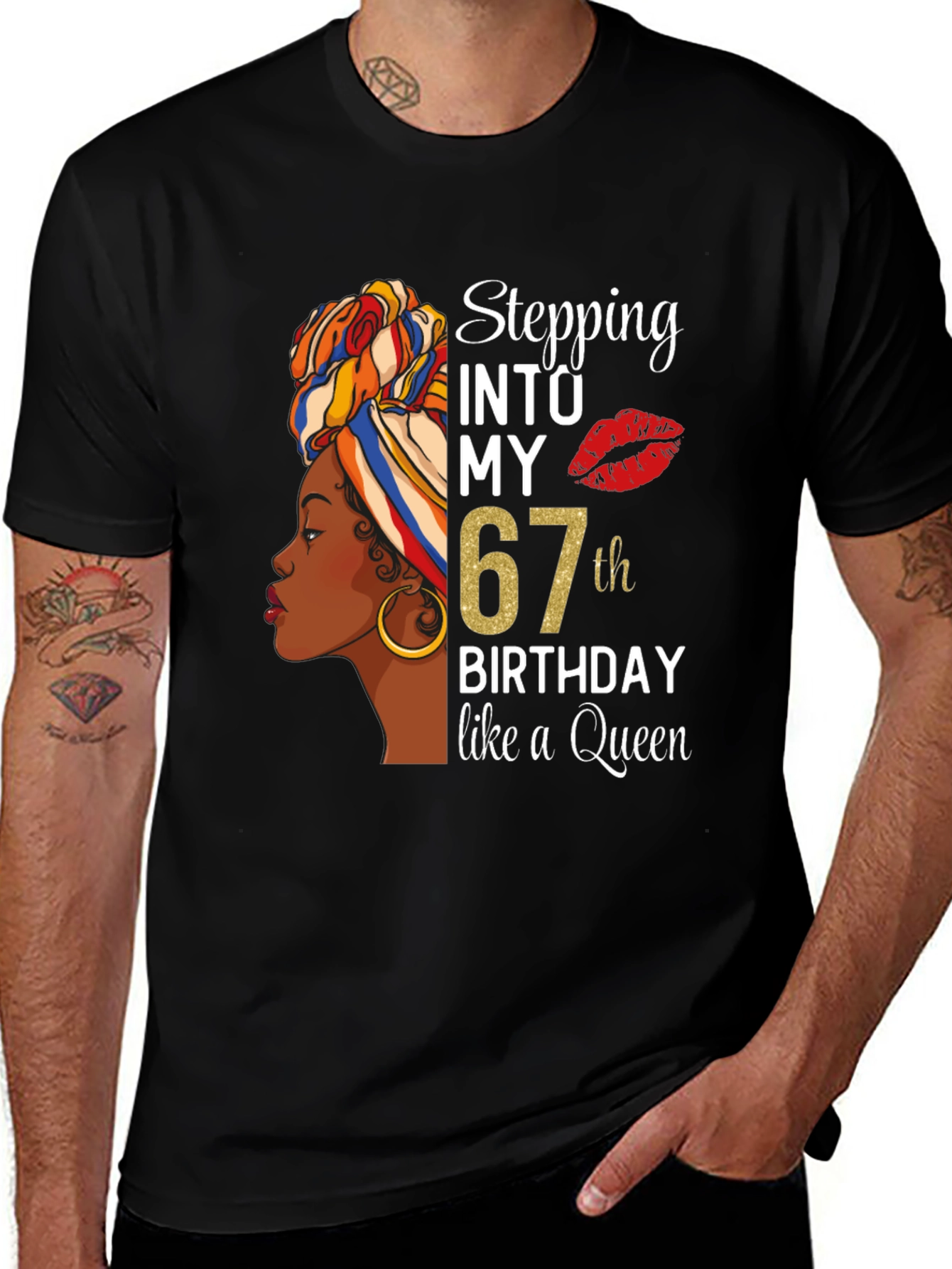 Stepping Into My 67th Birthday Queen T-Shirt