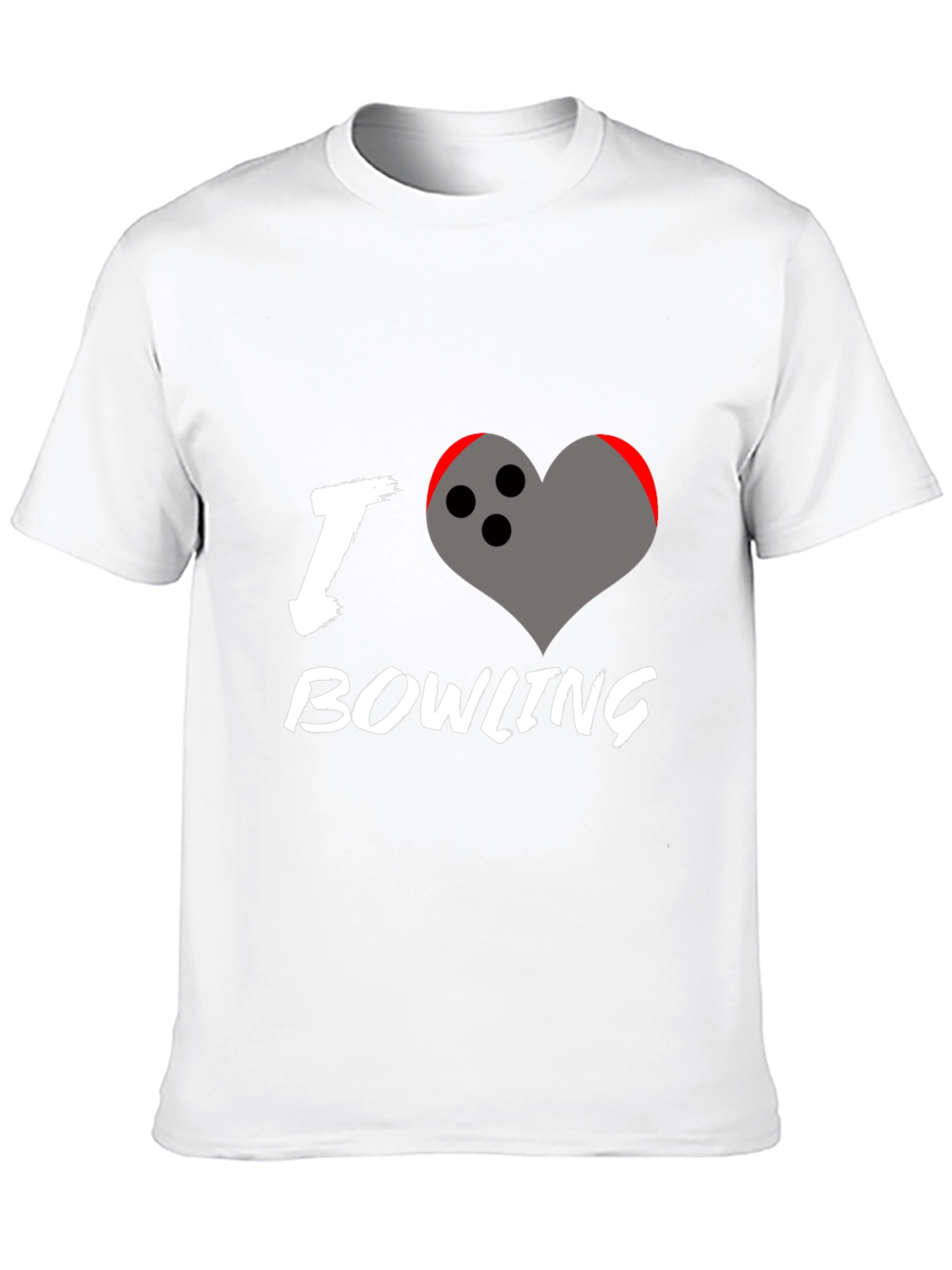 I Love Bowling T-Shirt - Heart Bowling Ball Graphic