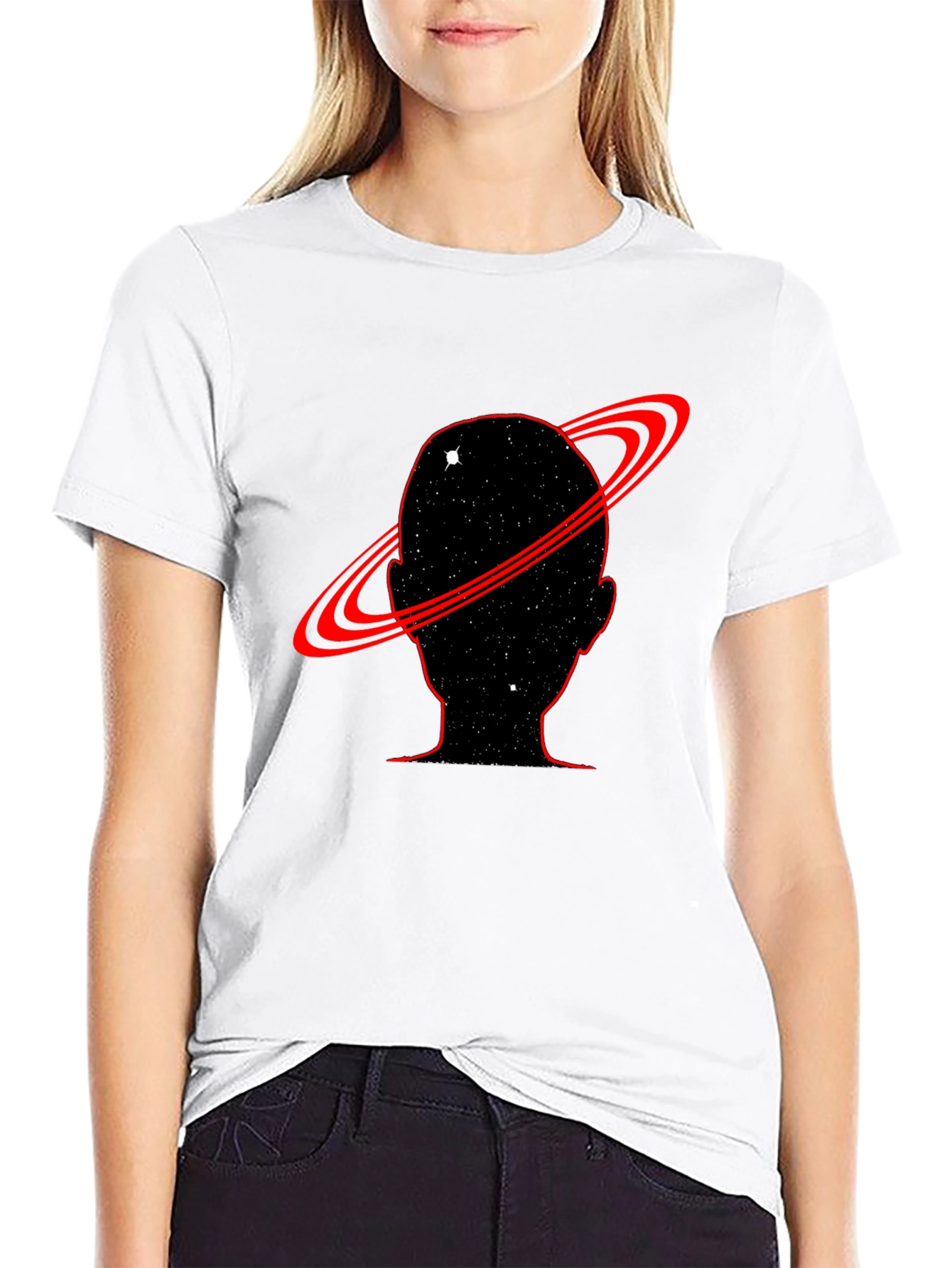Cosmic Mind T-Shirt - Black Saturn Design