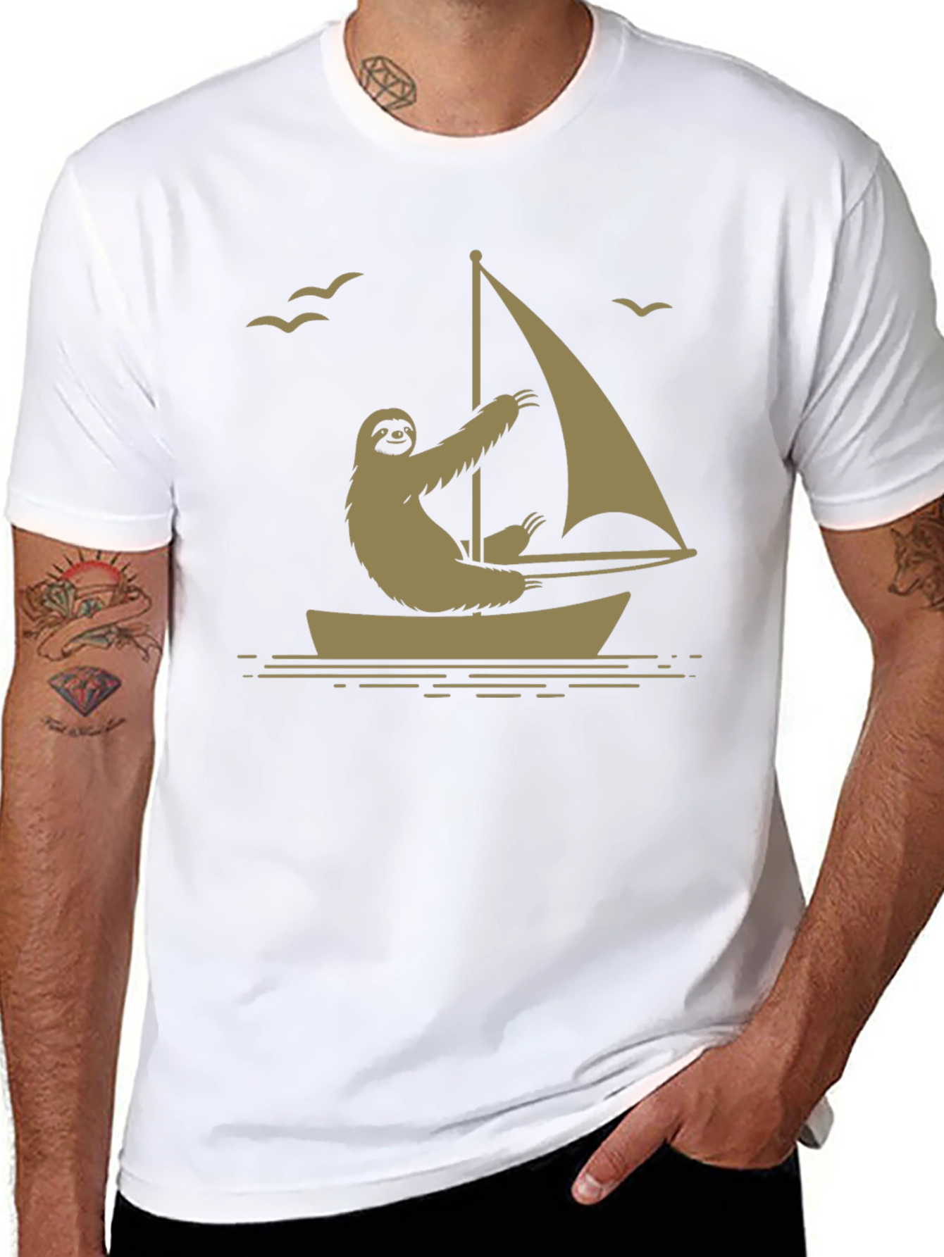 Sloth Sailing T-Shirt - Relaxed Boating Style