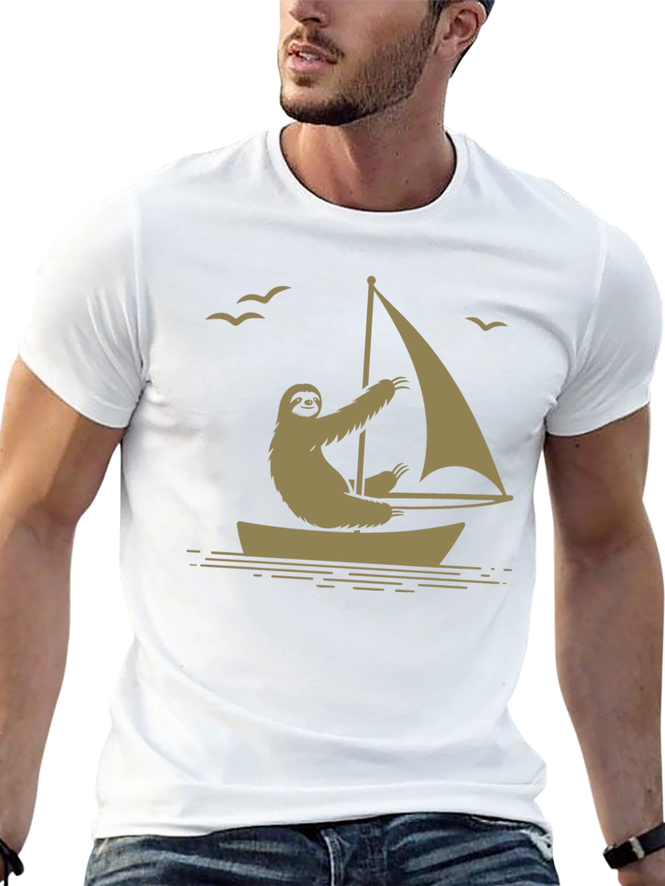 Sloth Sailing T-Shirt - Relaxed Boating Style