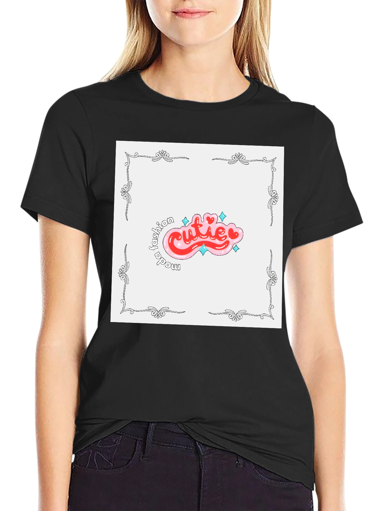 Cutie Fashion Moda Tee - Stylish Graphic T-Shirt