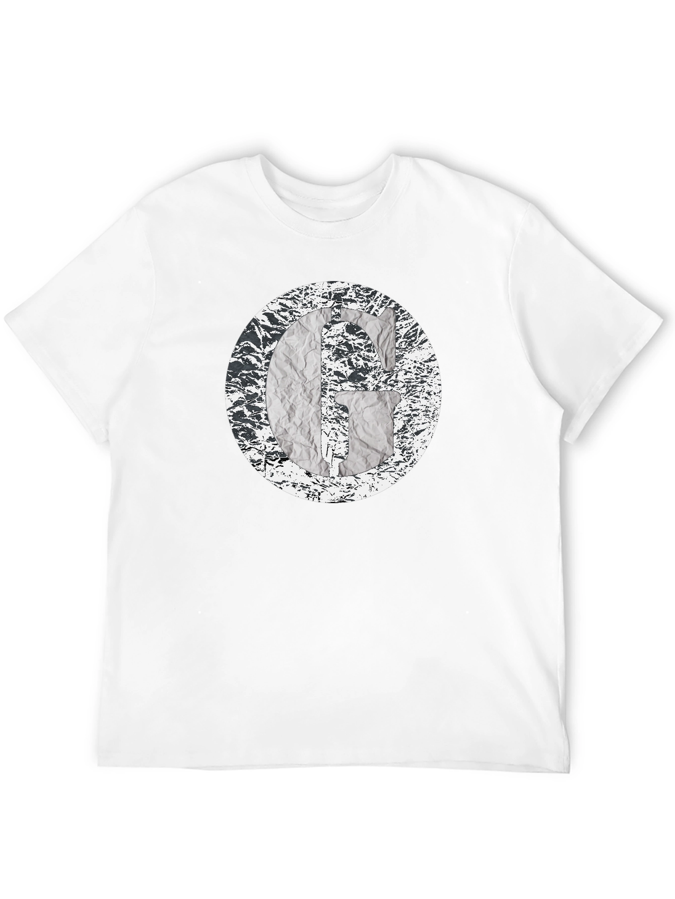 Abstract G Graphic Print Black T-Shirt