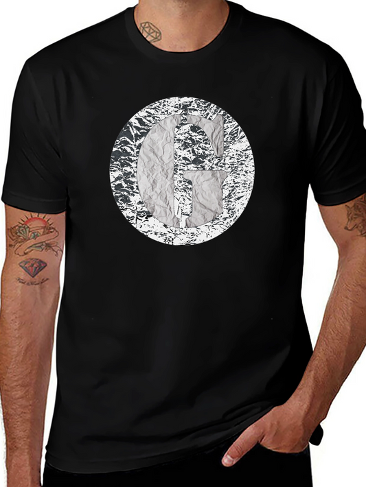 Abstract G Graphic Print Black T-Shirt