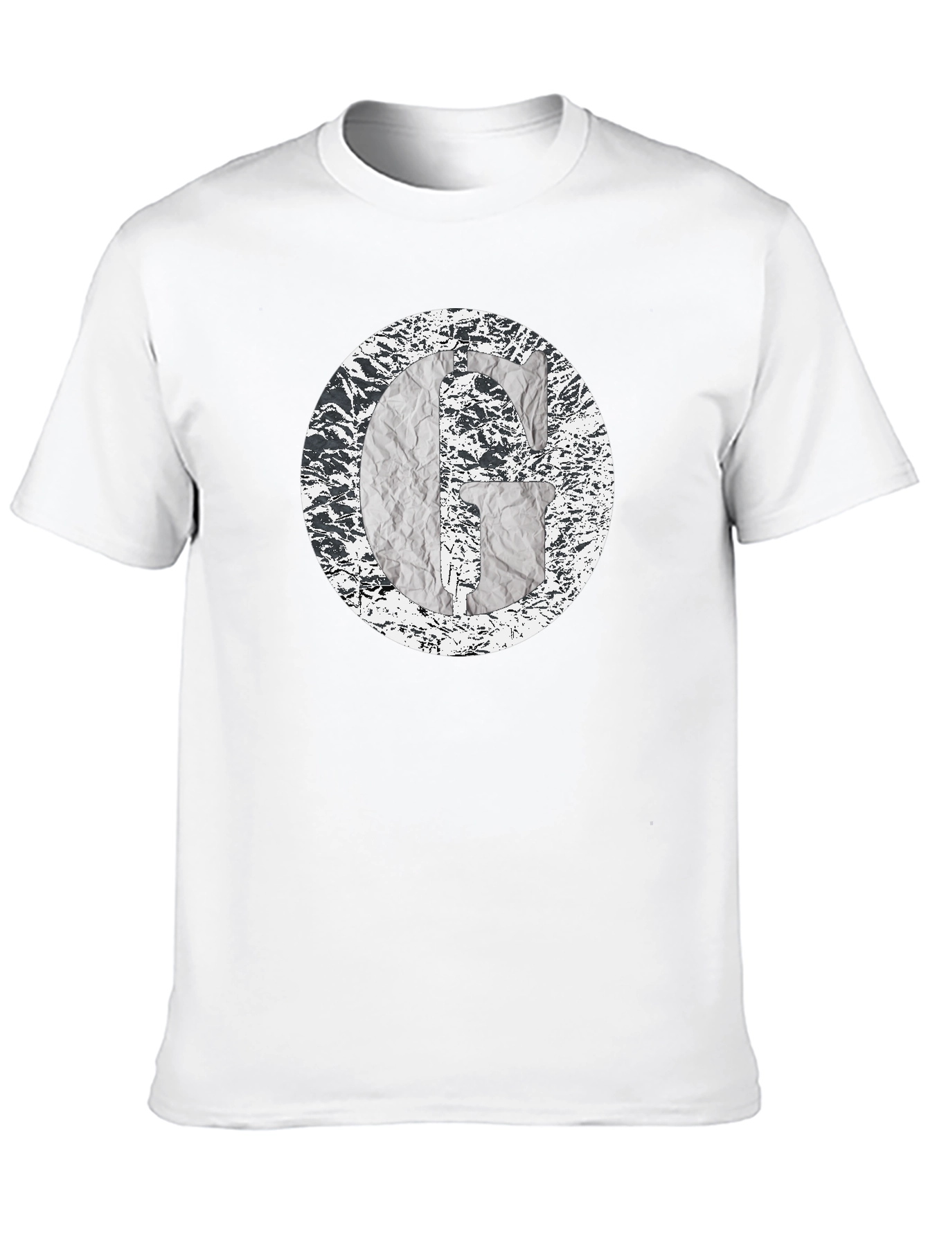 Abstract G Graphic Print Black T-Shirt