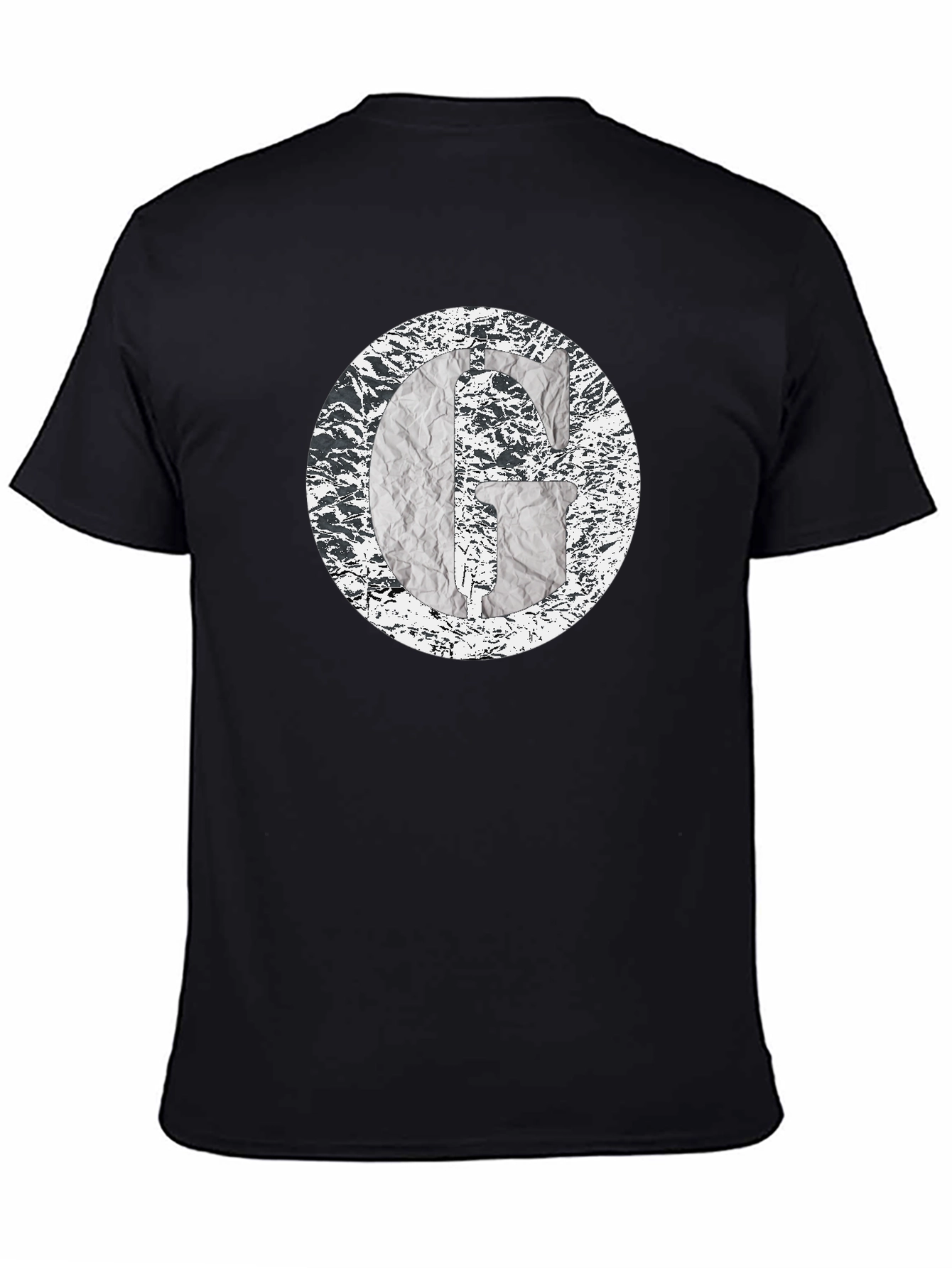 Abstract G Graphic Print Black T-Shirt