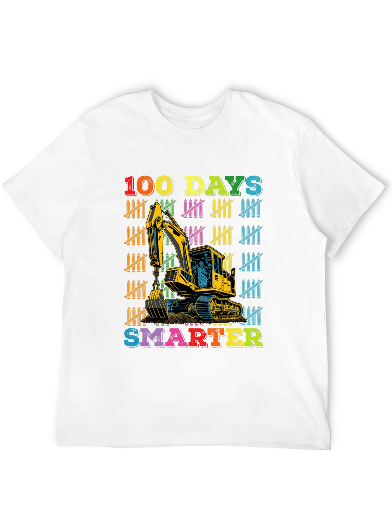 100 Days Smarter Excavator T-Shirt