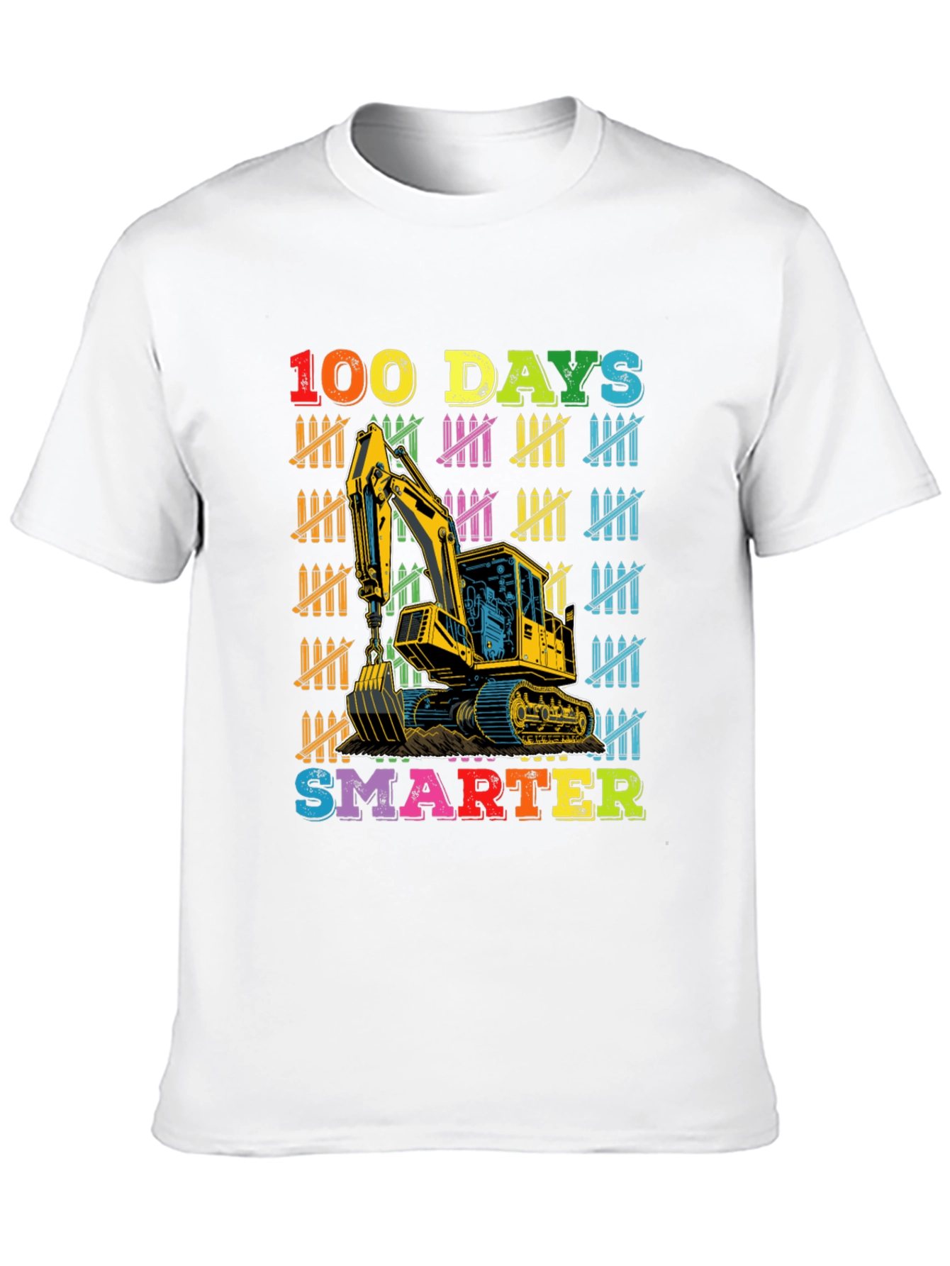100 Days Smarter Excavator T-Shirt