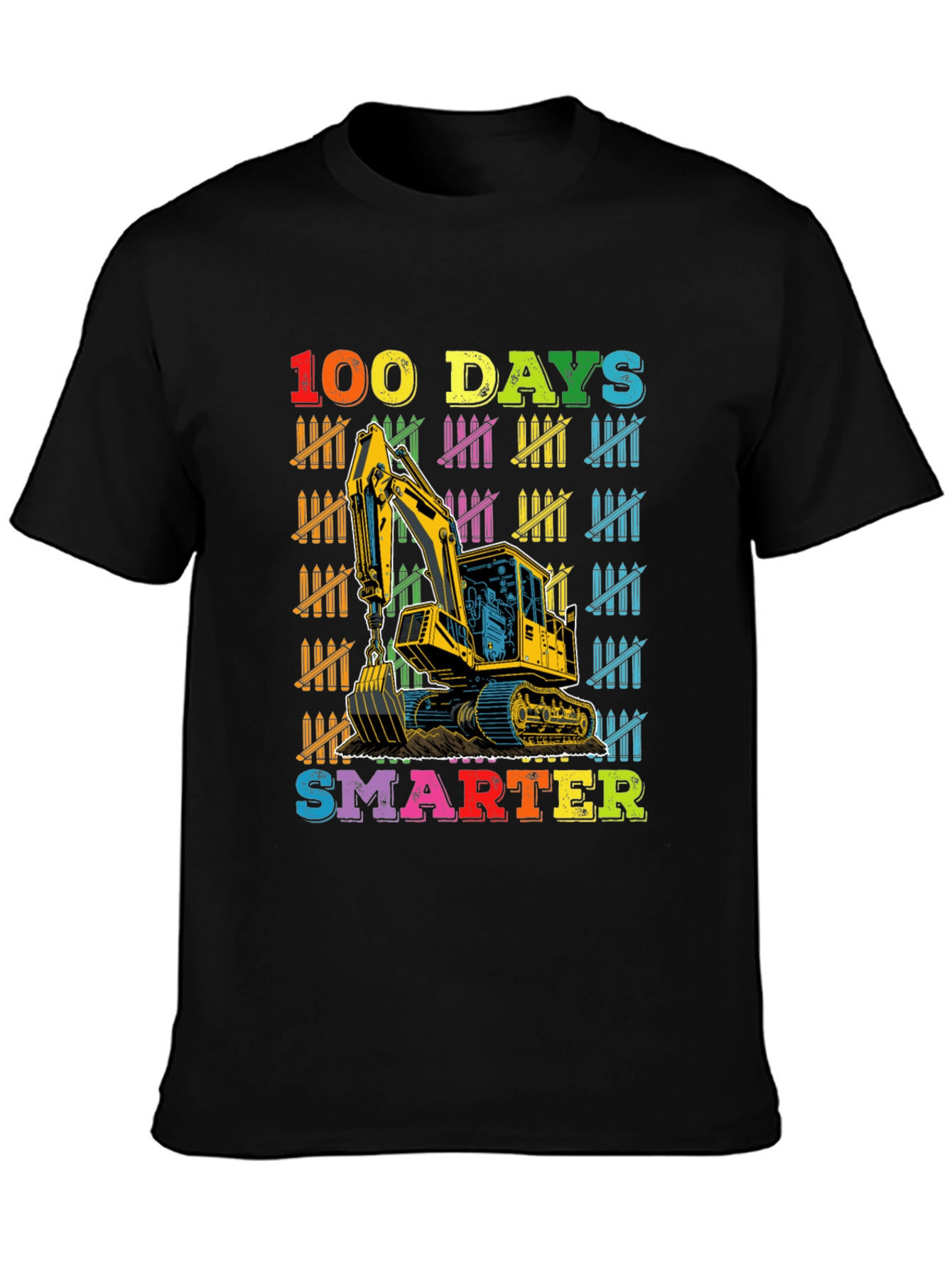 100 Days Smarter Excavator T-Shirt