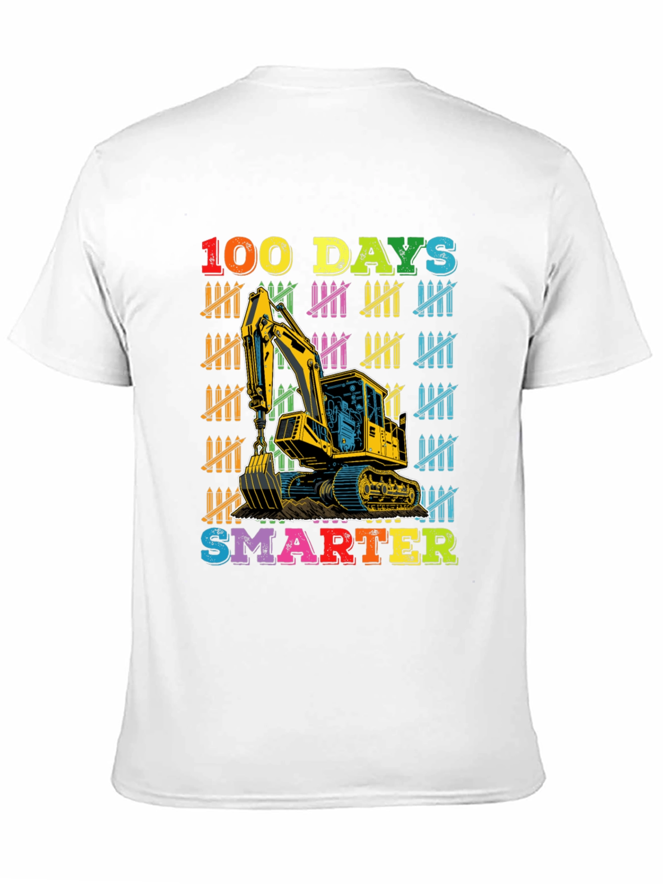 100 Days Smarter Excavator T-Shirt