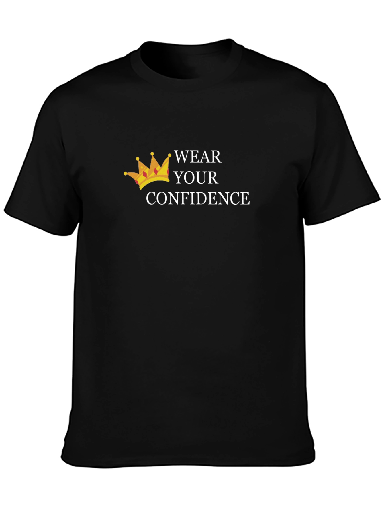 Wear Your Confidence Black Graphic Tee