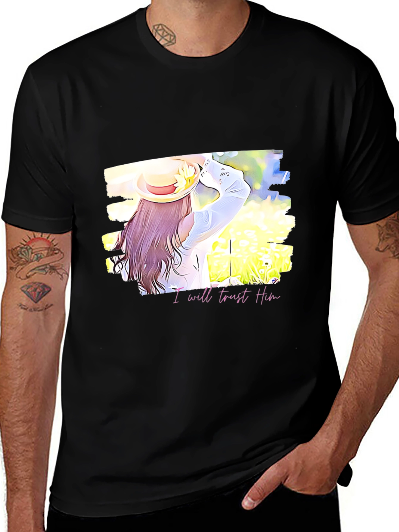 Trust Him Graphic Tee - Stylish Christian Apparel