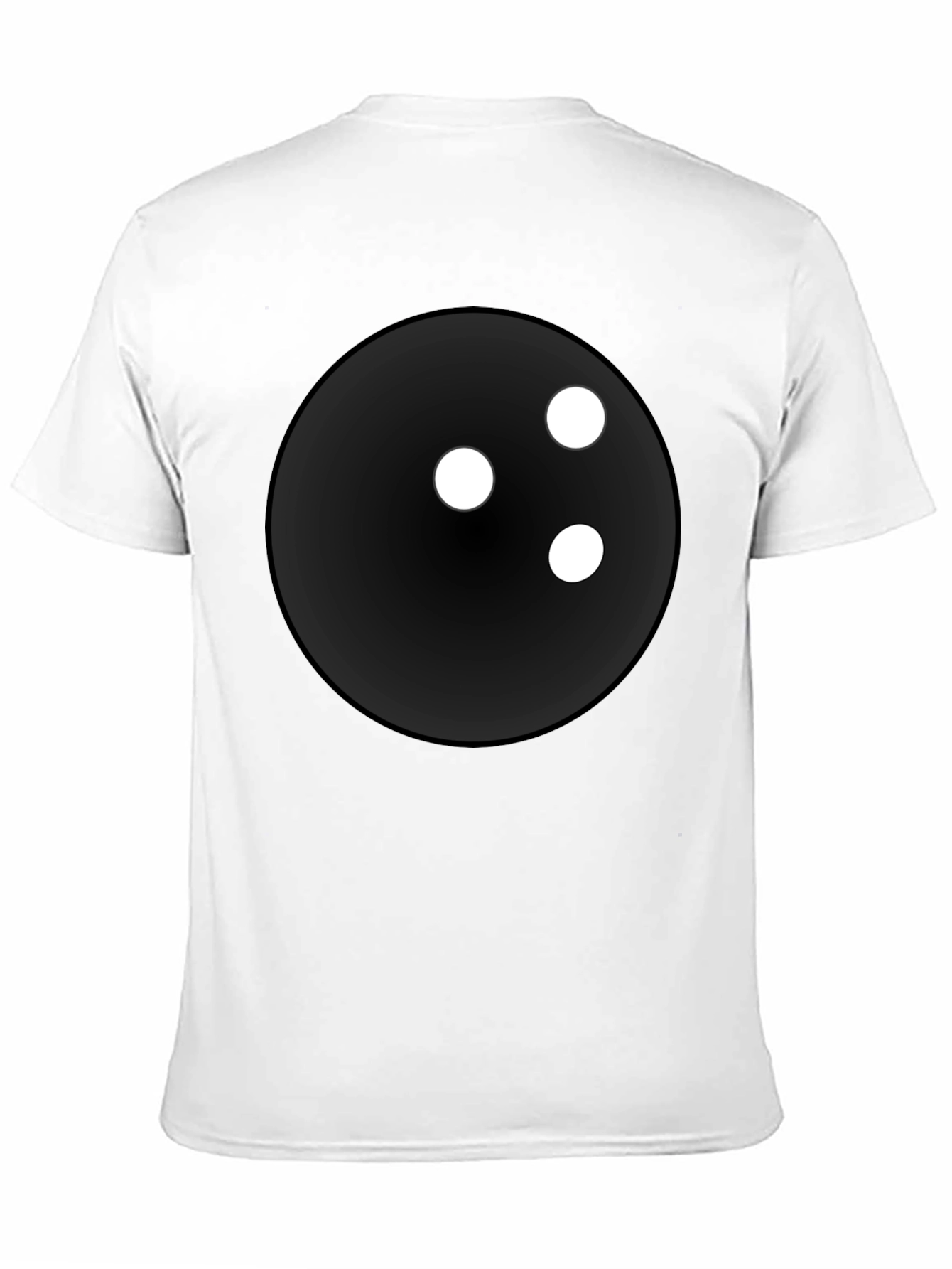 Bowling Ball Graphic Tee - Black Cotton Blend Shirt