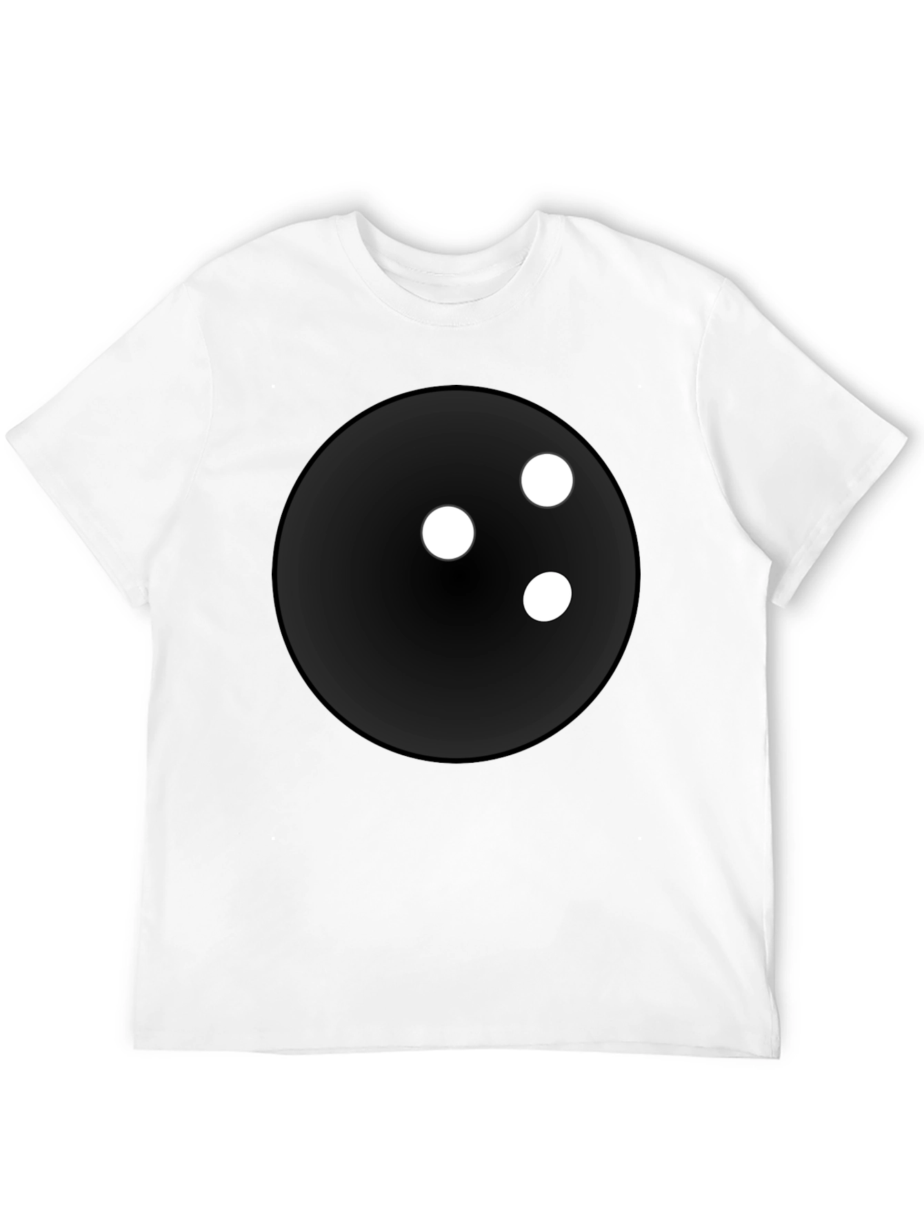 Bowling Ball Graphic Tee - Black Cotton Blend Shirt