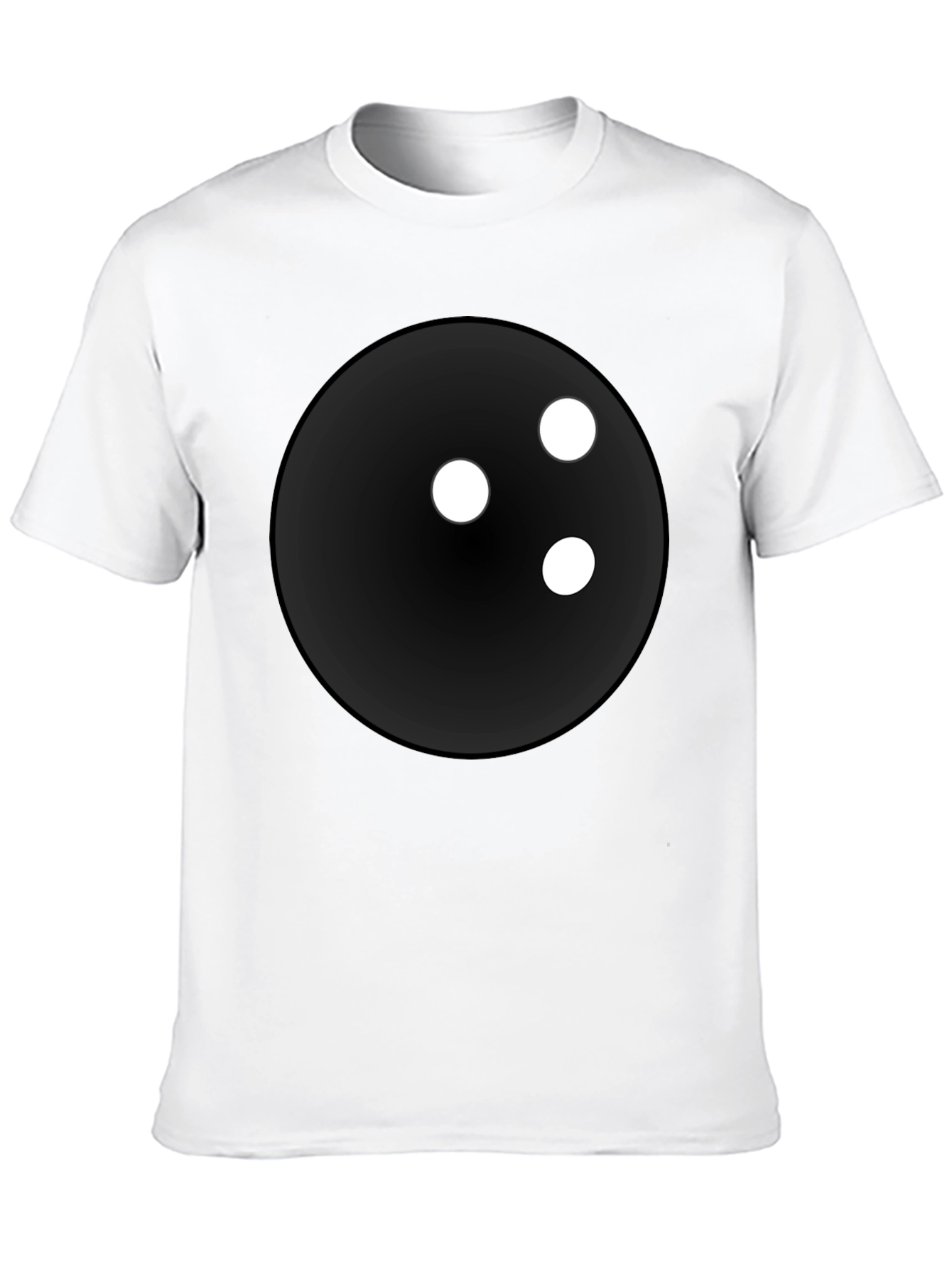 Bowling Ball Graphic Tee - Black Cotton Blend Shirt