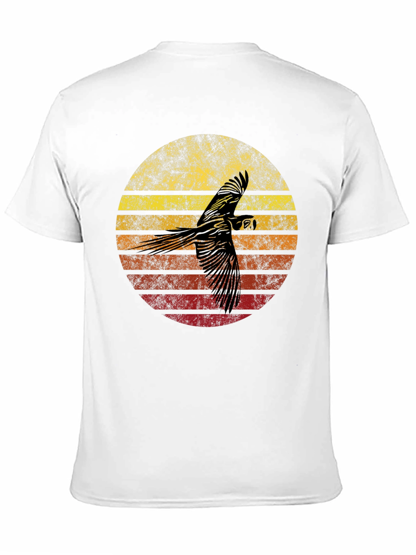 Retro Parrot Sunset Graphic T-Shirt