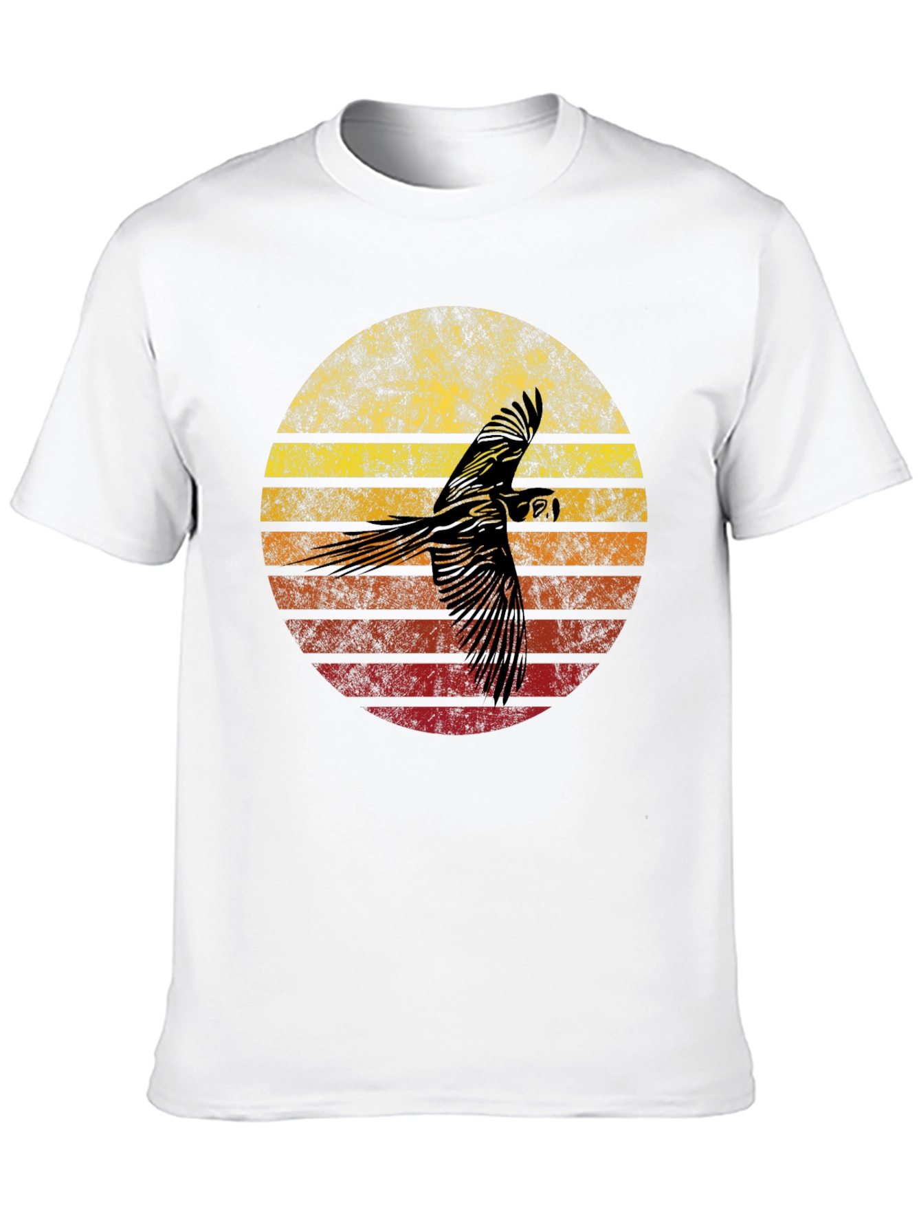 Retro Parrot Sunset Graphic T-Shirt