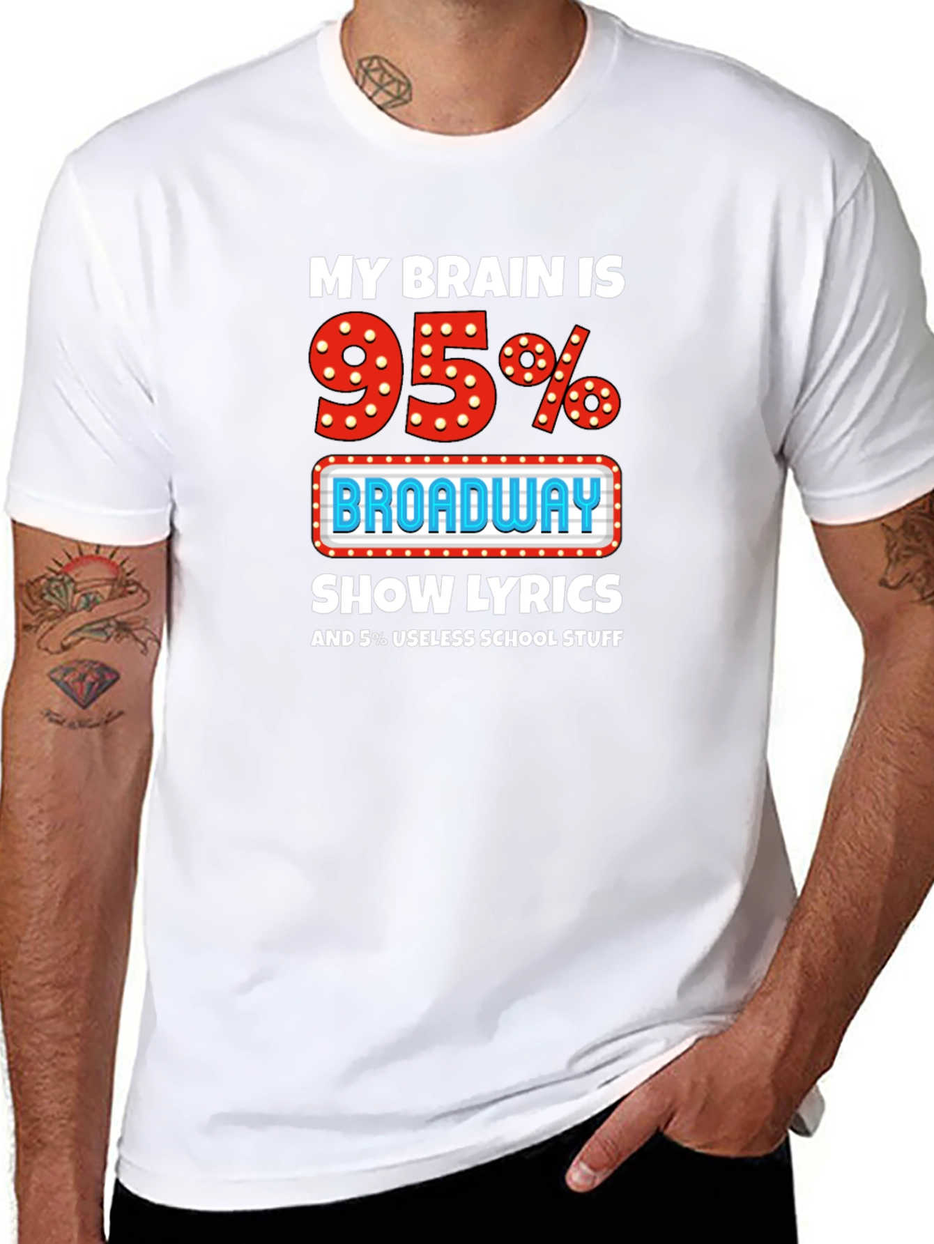 Broadway Show Lyrics T-Shirt Funny Theater Tee