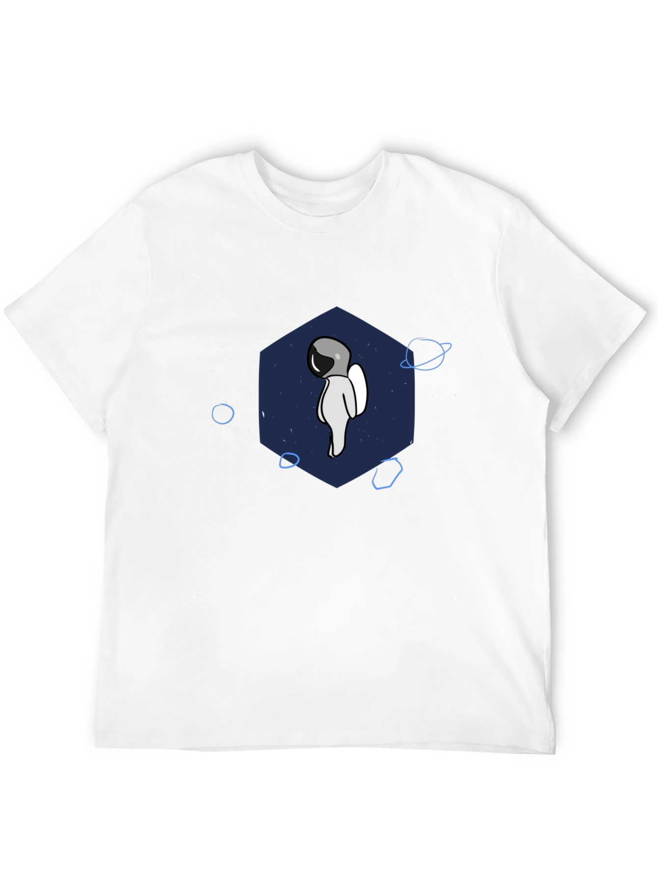 Astronaut Graphic T-Shirt - Black Crew Neck Tee