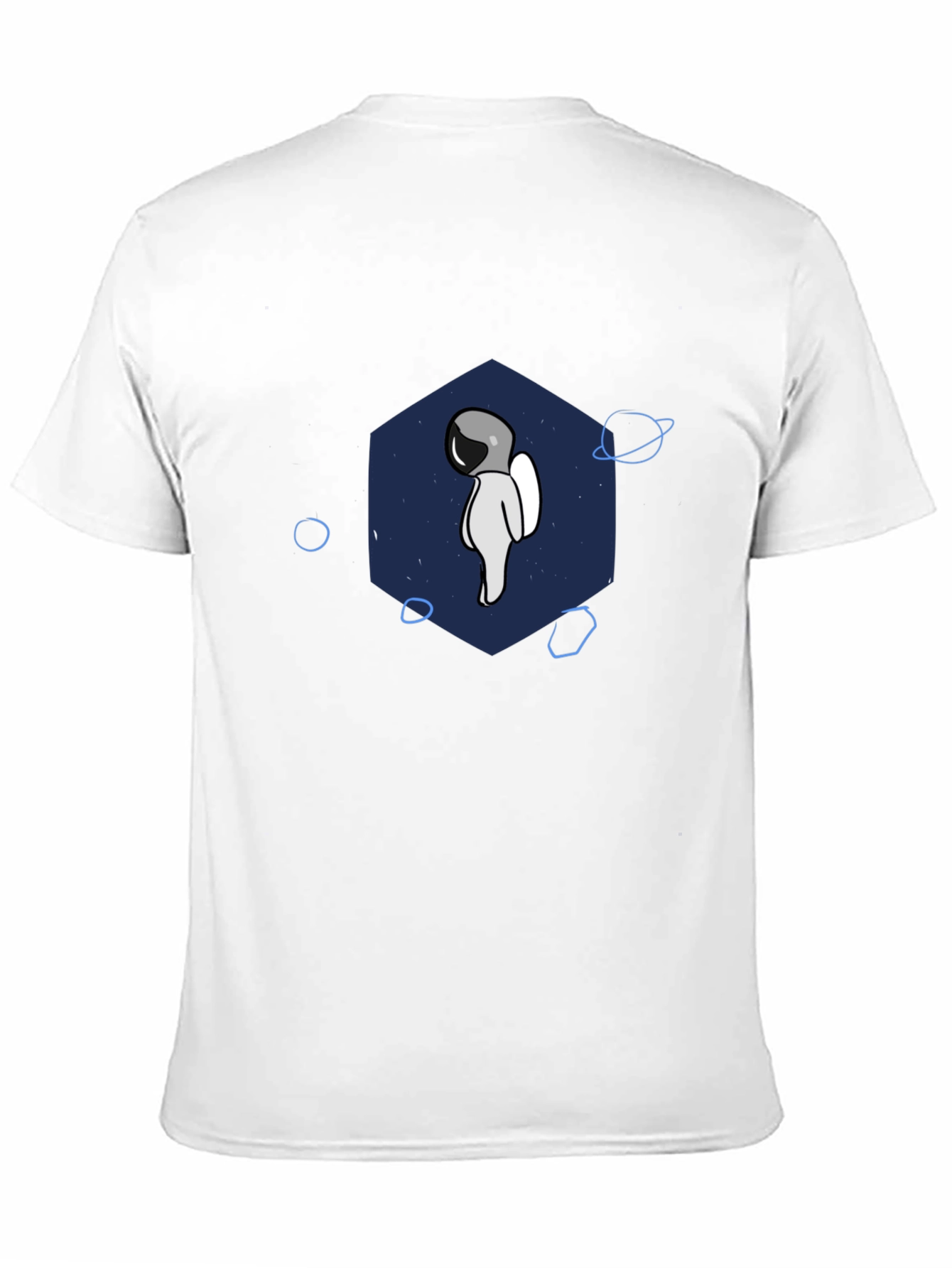 Astronaut Graphic T-Shirt - Black Crew Neck Tee