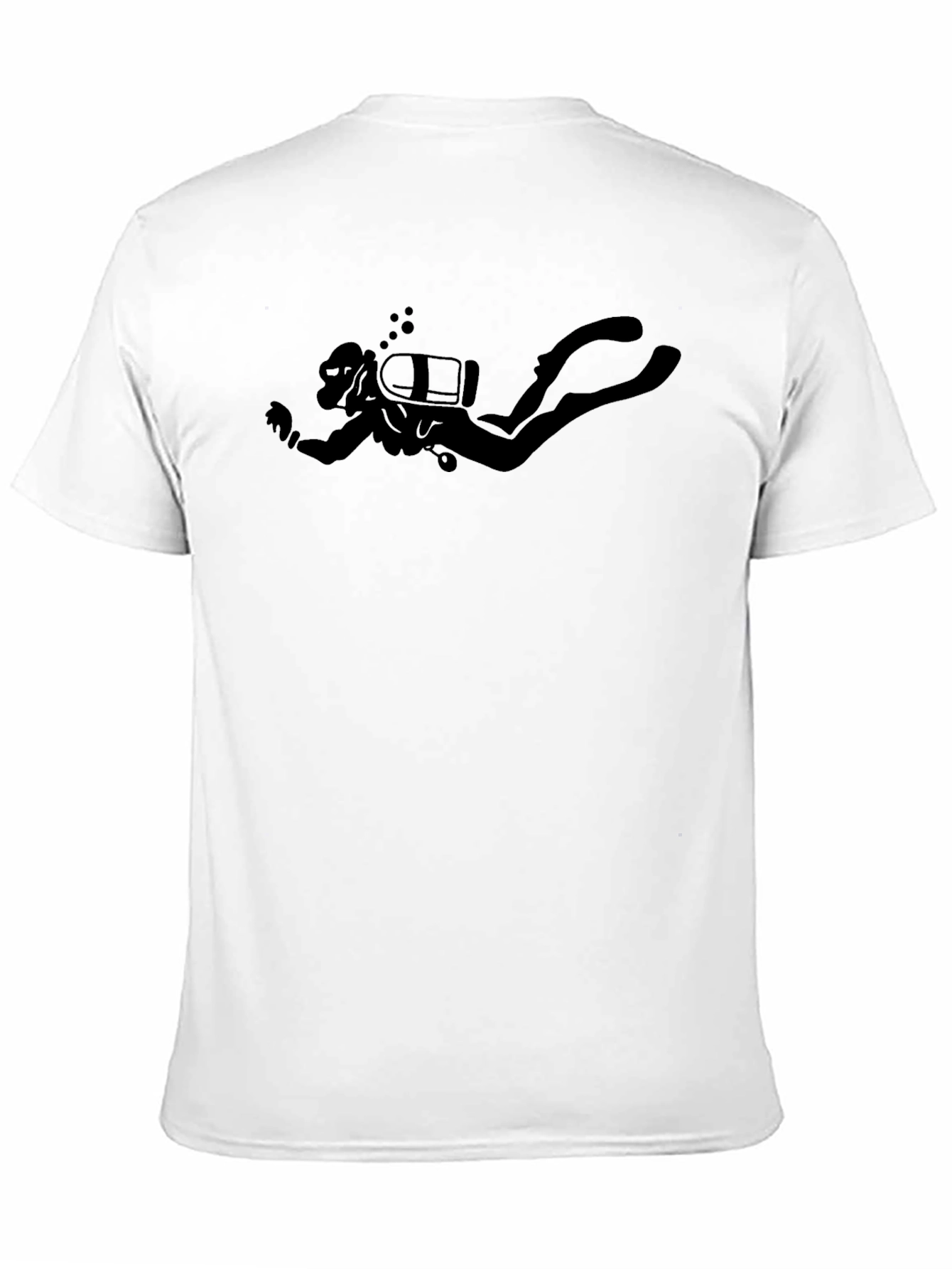 Diver Silhouette Graphic T-Shirt - Black