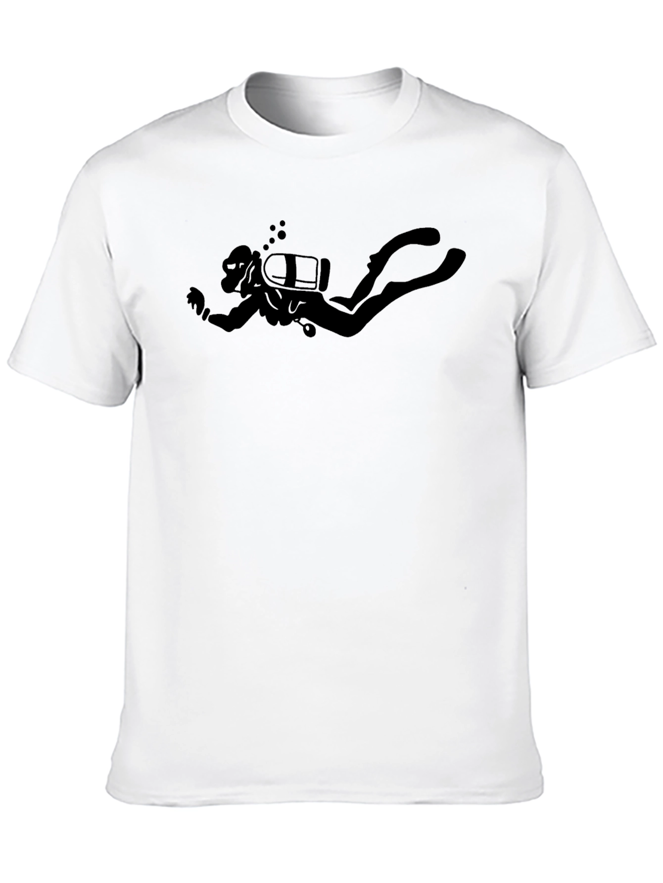 Diver Silhouette Graphic T-Shirt - Black