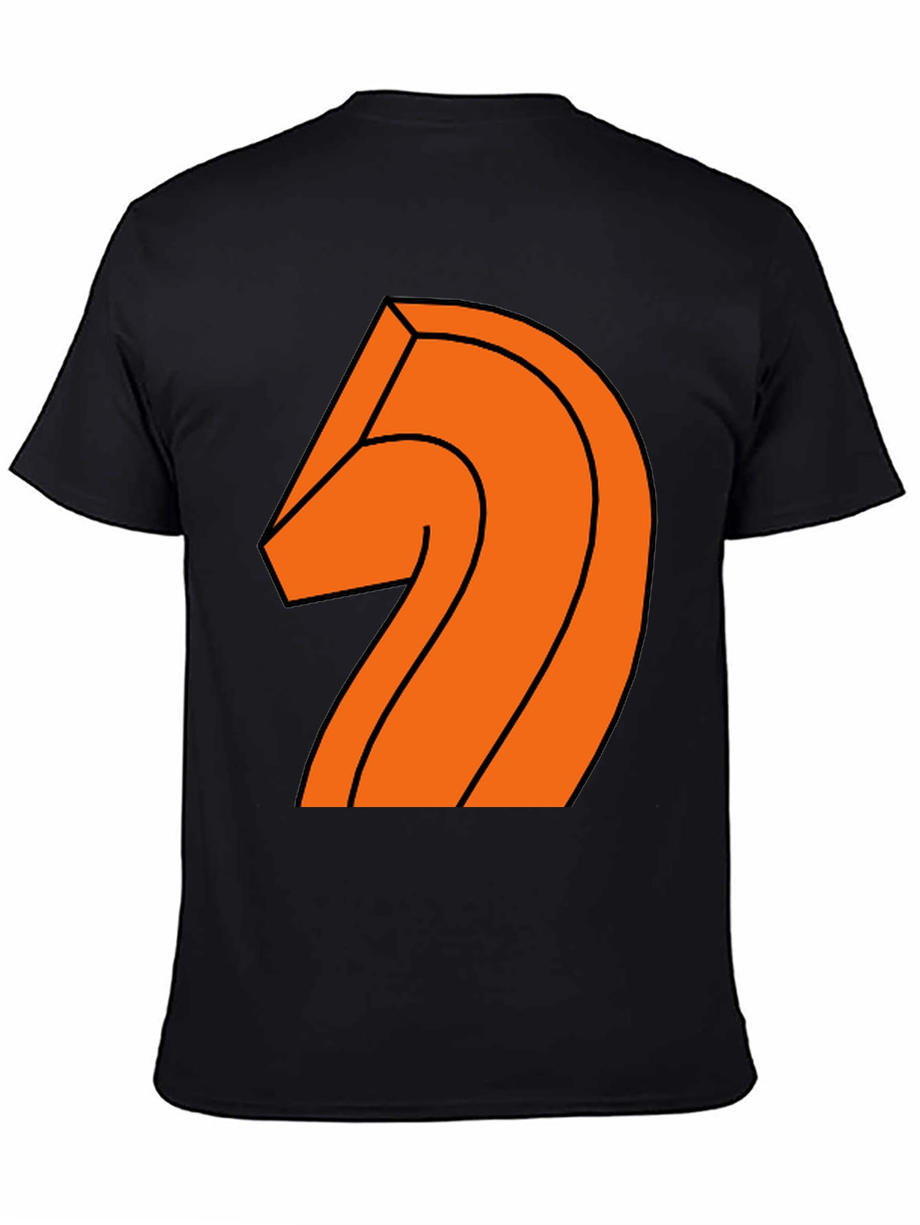 Chess Knight Graphic Tee - Casual Black T-Shirt