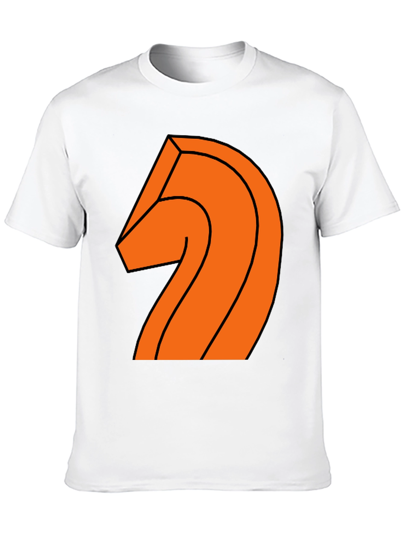 Chess Knight Graphic Tee - Casual Black T-Shirt