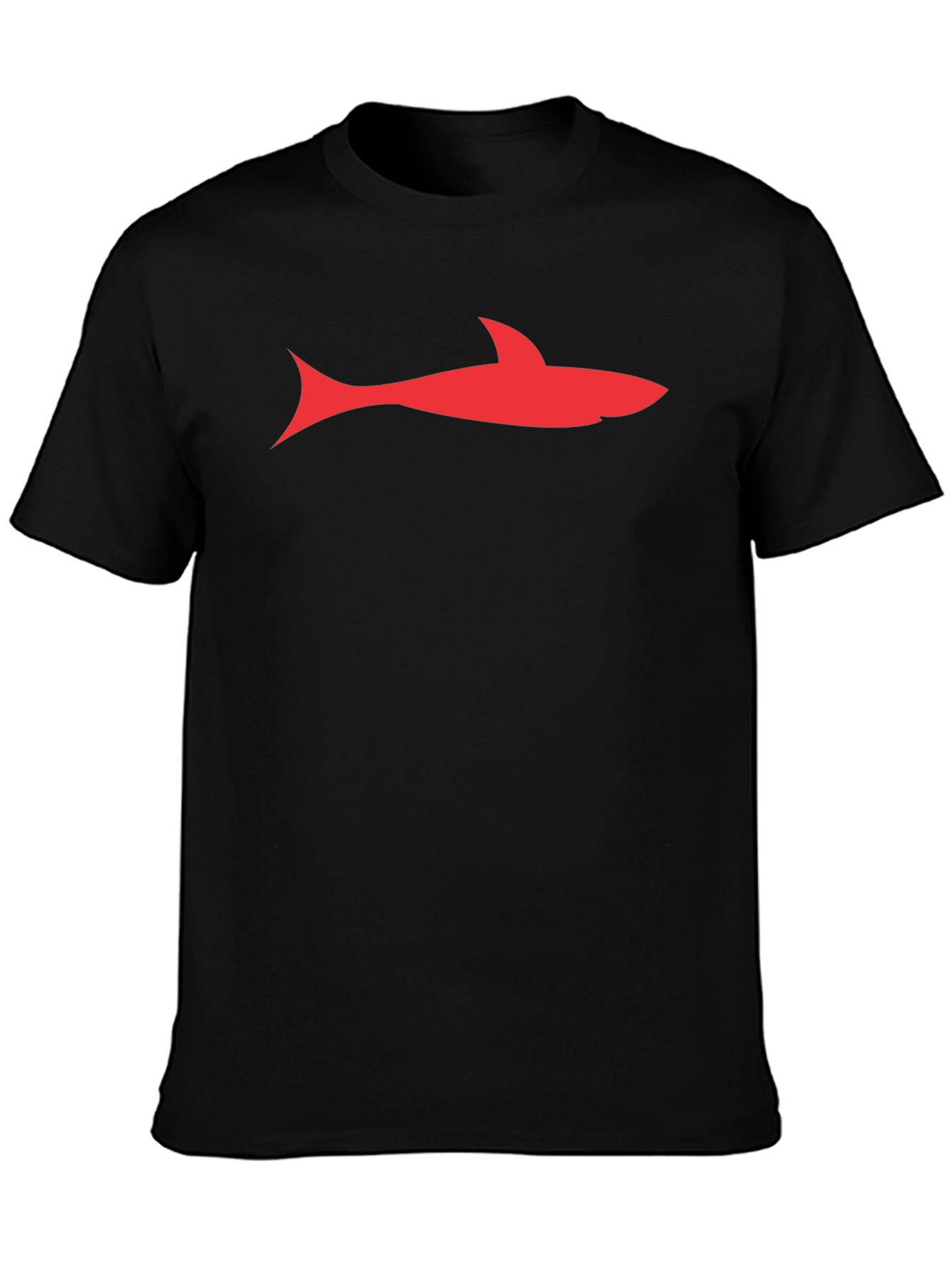 Shark Graphic Tee - Stylish Black Cotton T-Shirt