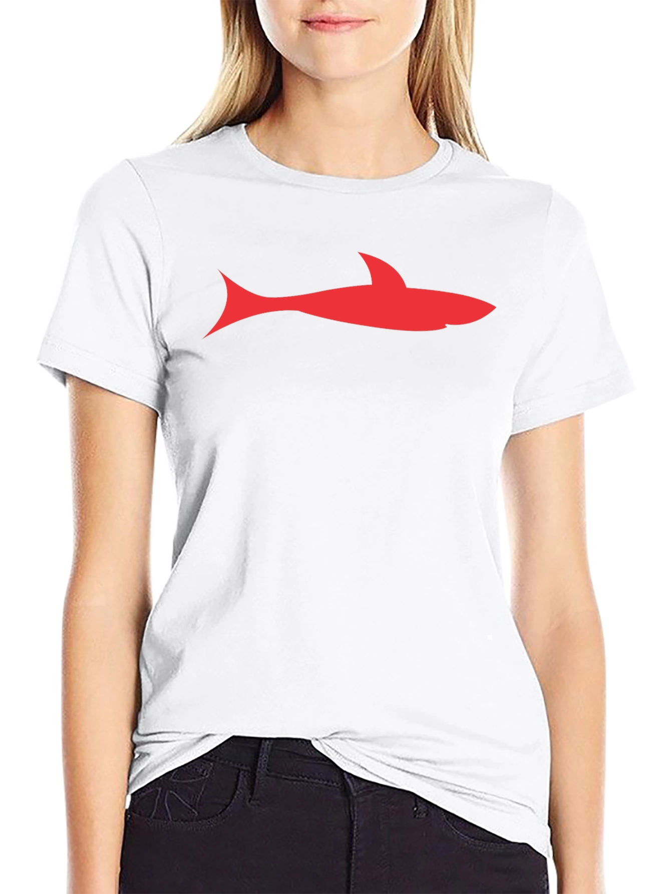 Shark Graphic Tee - Stylish Black Cotton T-Shirt