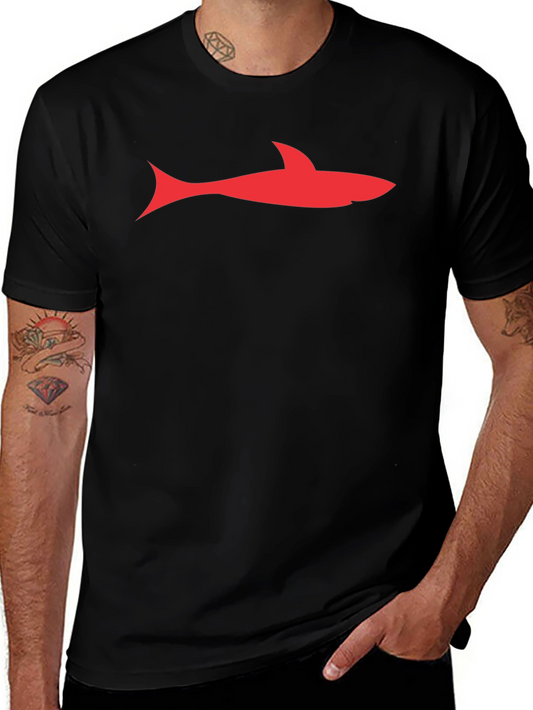 Shark Graphic Tee - Stylish Black Cotton T-Shirt