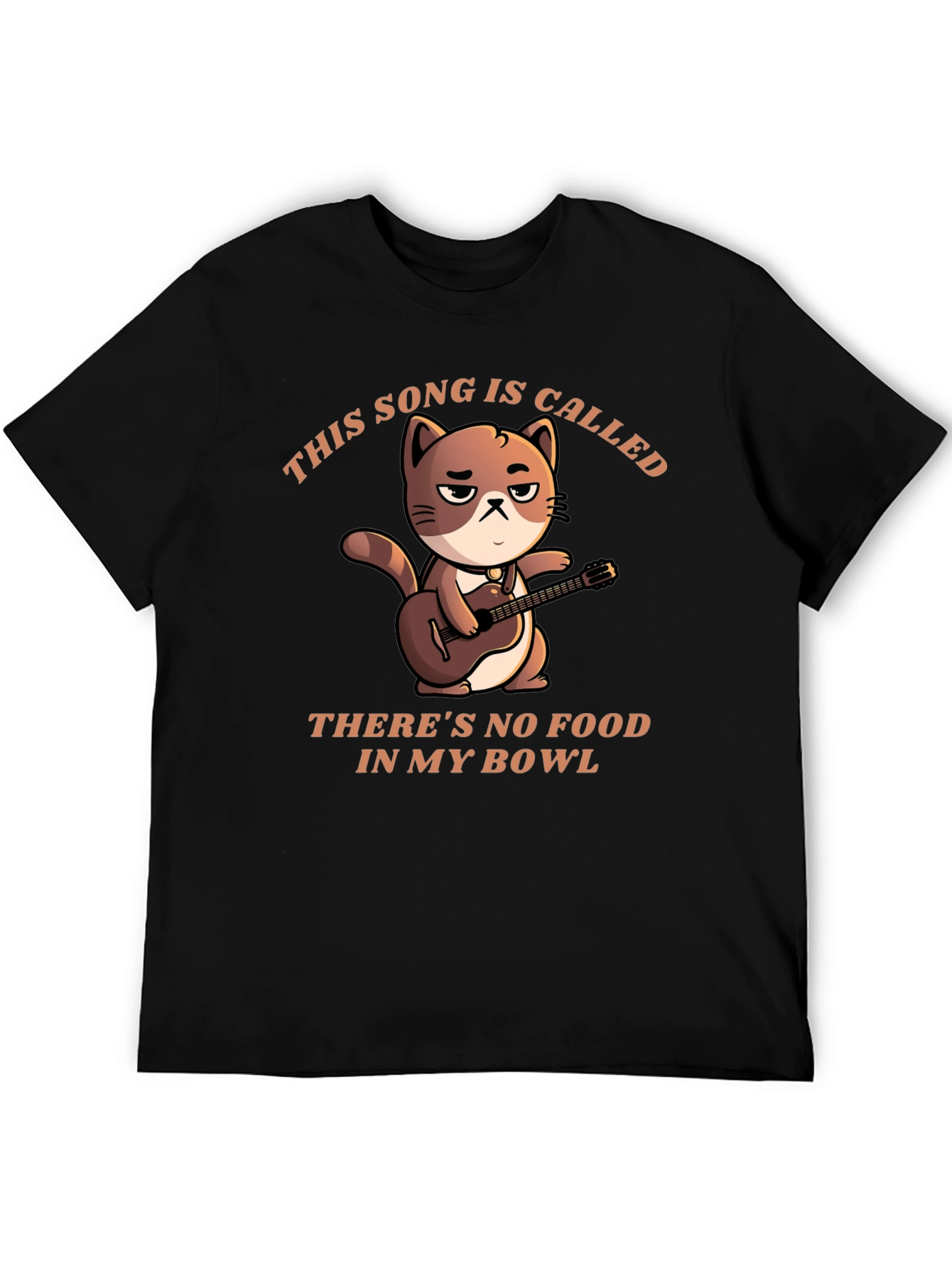 Cat Musician T-Shirt - No Food in My Bowl