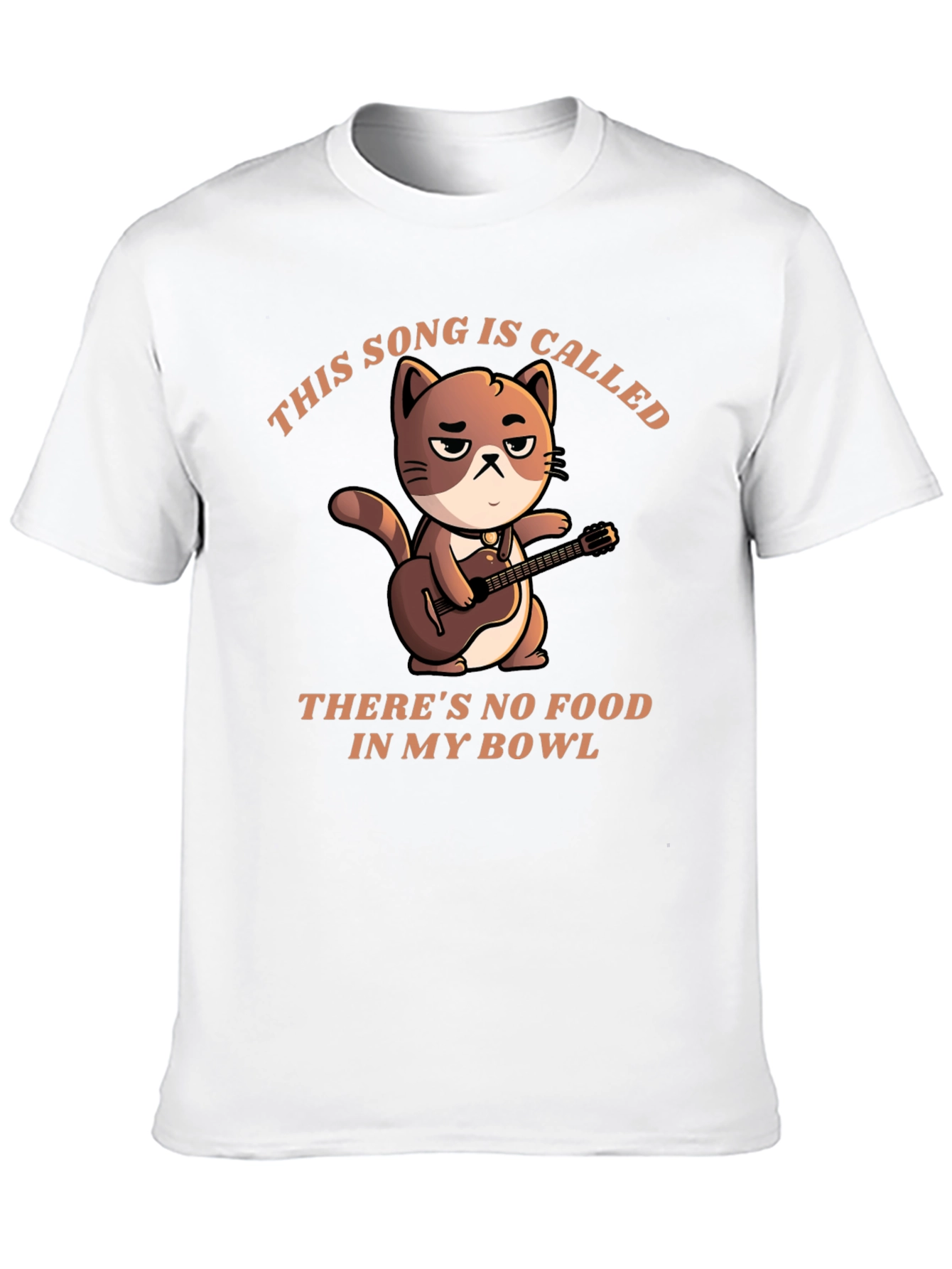Cat Musician T-Shirt - No Food in My Bowl