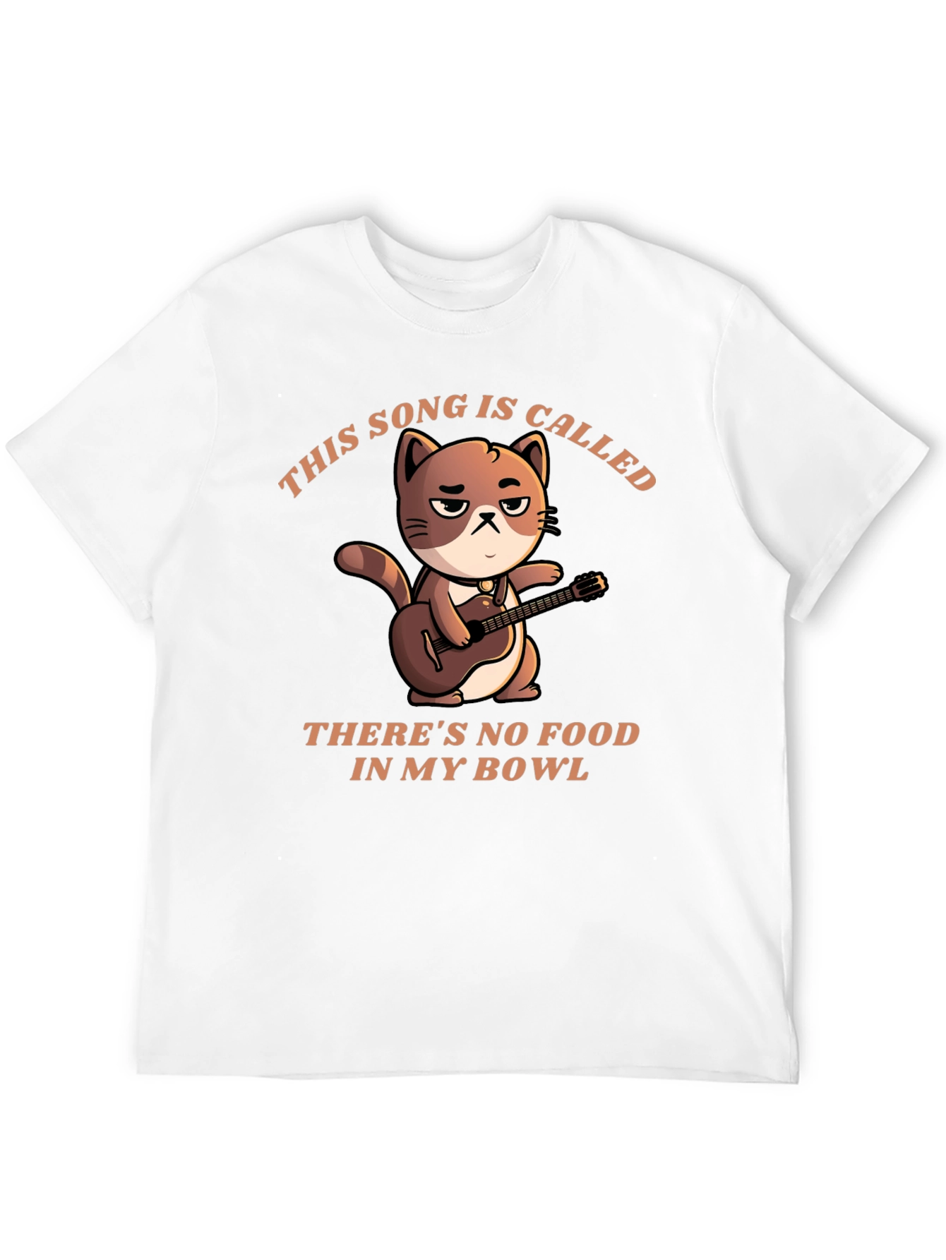 Cat Musician T-Shirt - No Food in My Bowl