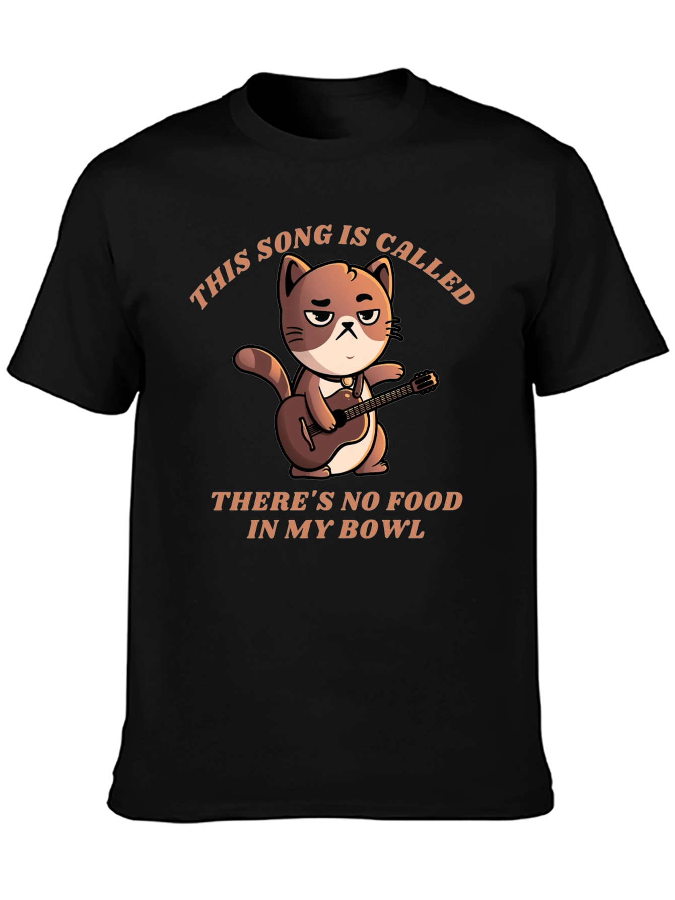 Cat Musician T-Shirt - No Food in My Bowl