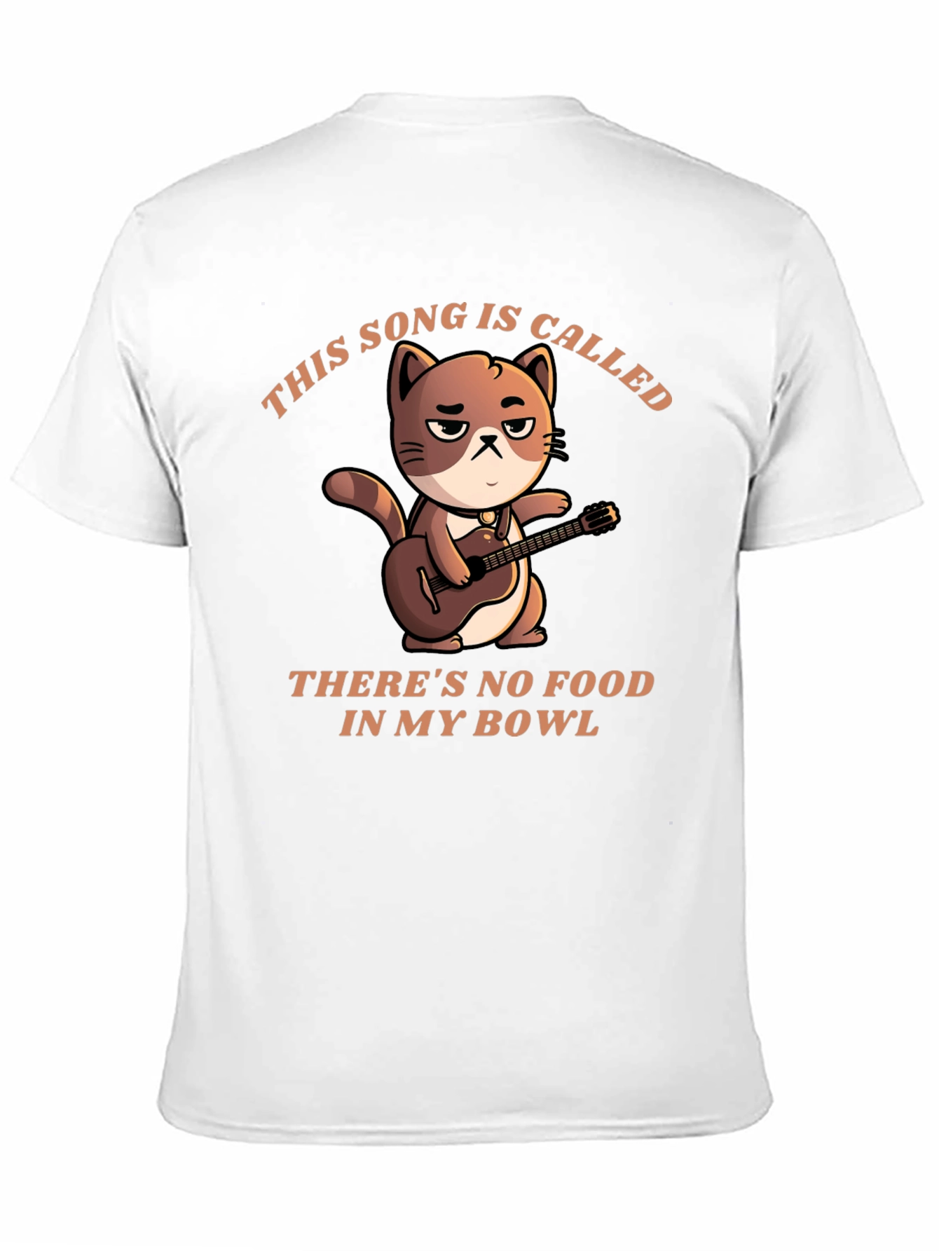 Cat Musician T-Shirt - No Food in My Bowl