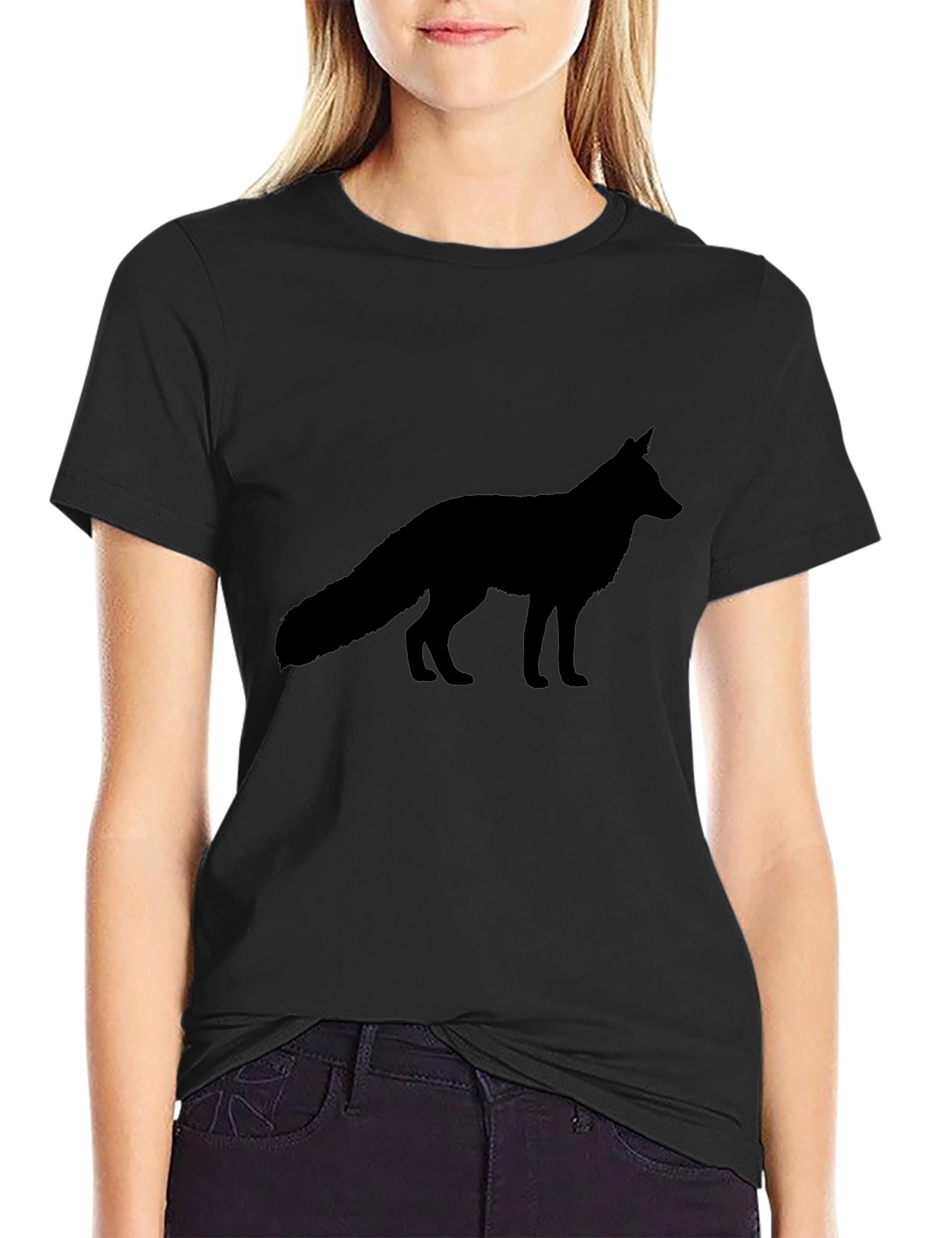 Black Fox Silhouette T-Shirt