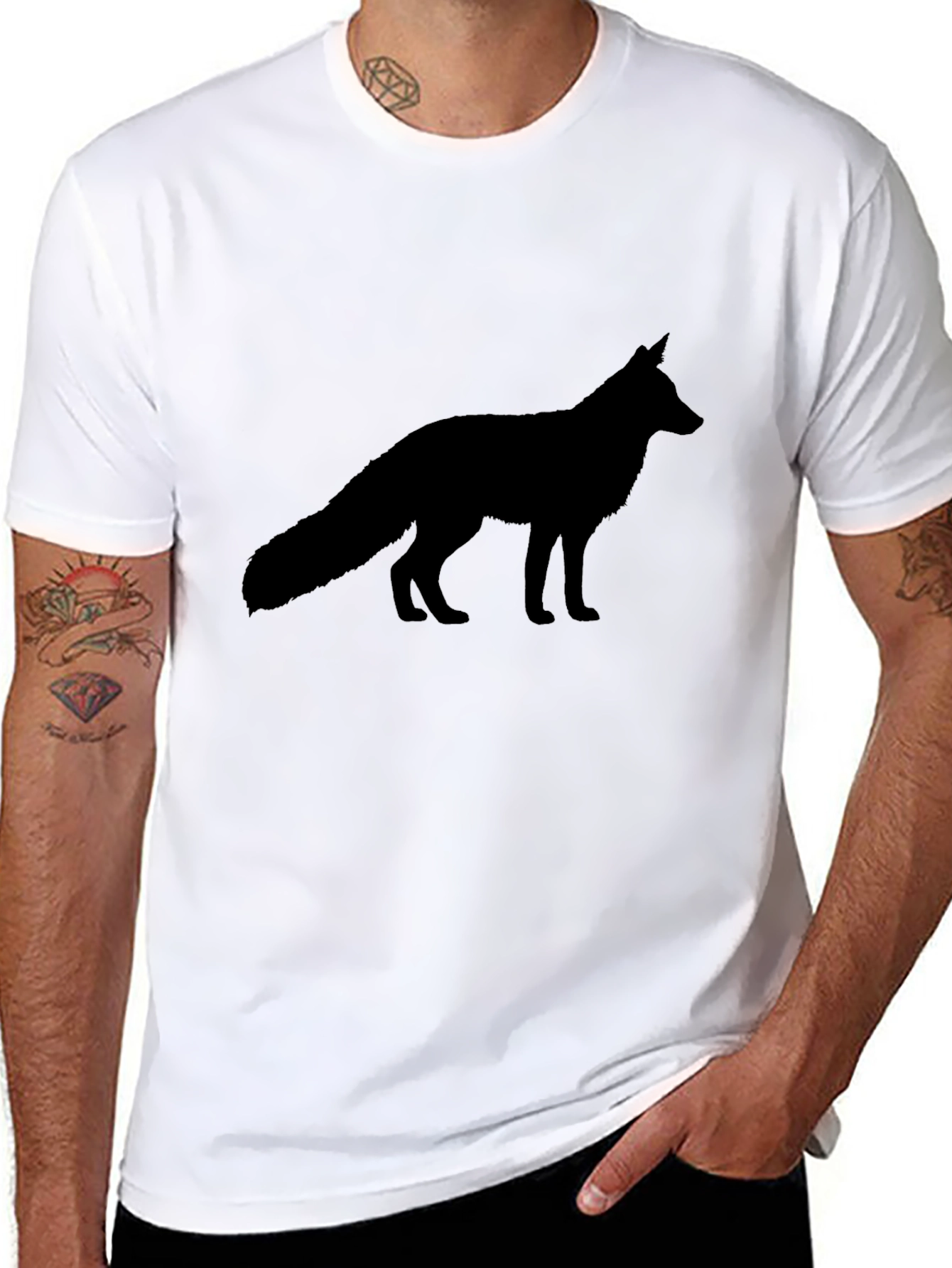 Black Fox Silhouette T-Shirt