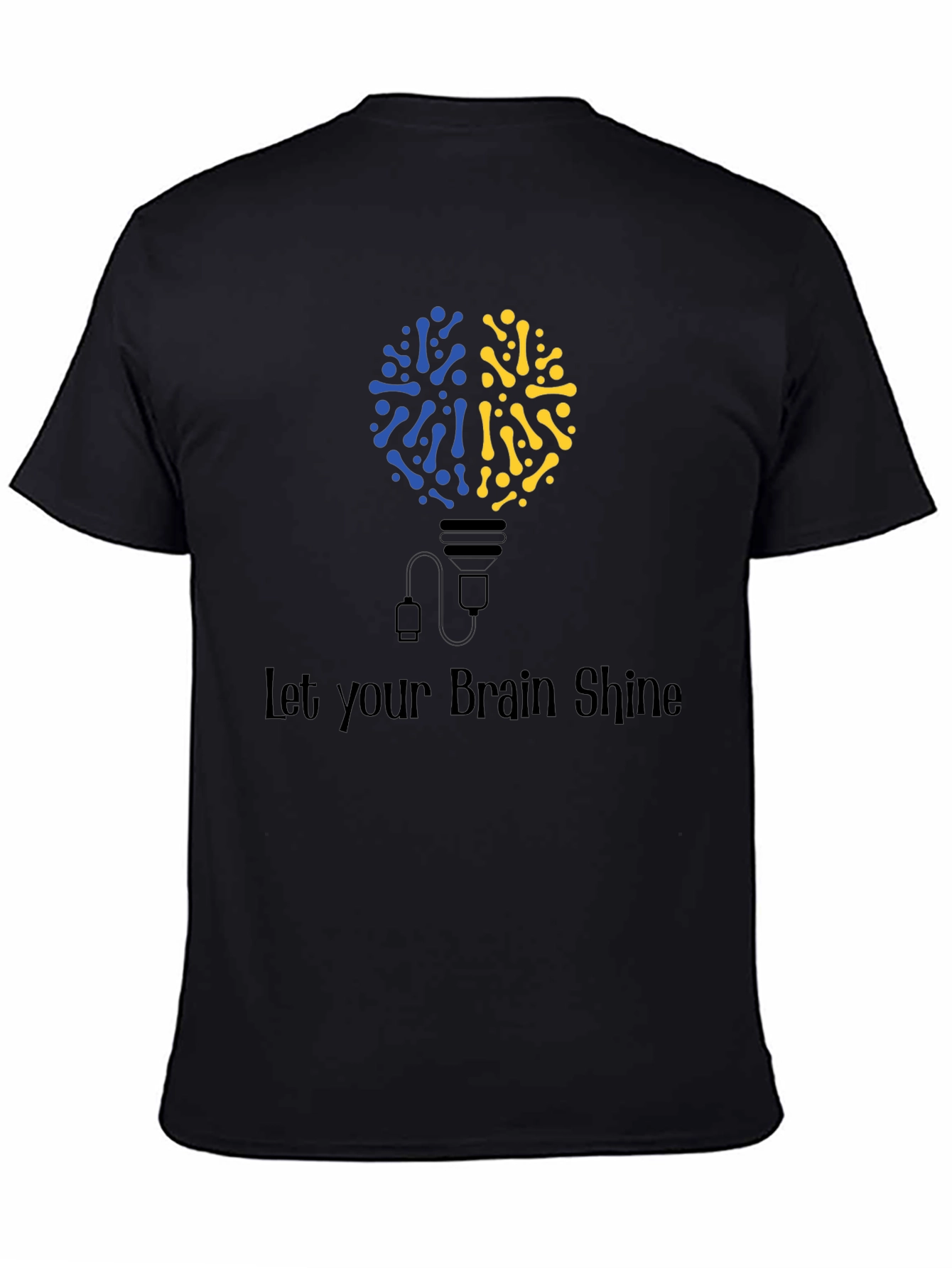 Brain Shine T-Shirt - Unique Brain Bulb Design