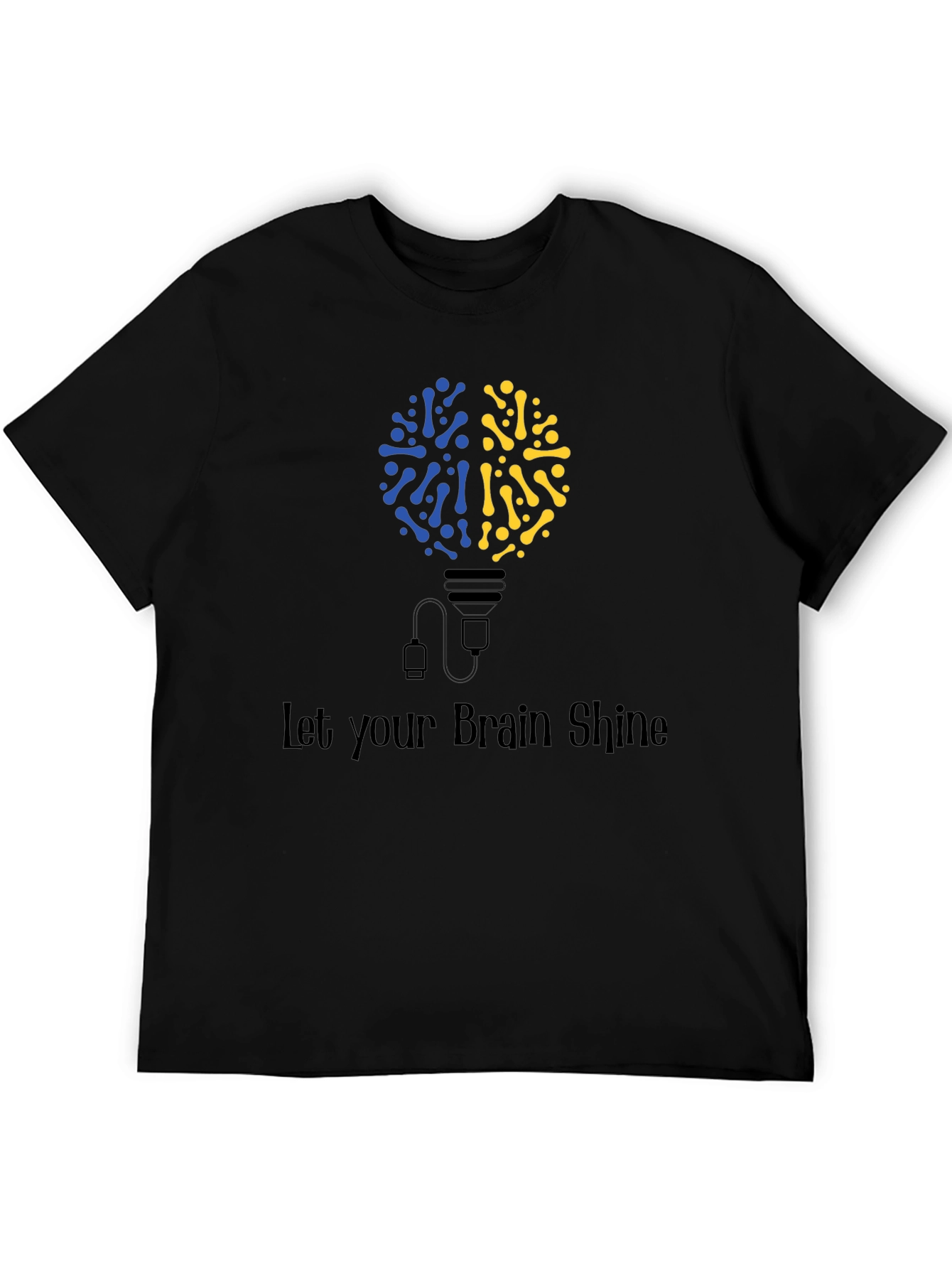 Brain Shine T-Shirt - Unique Brain Bulb Design