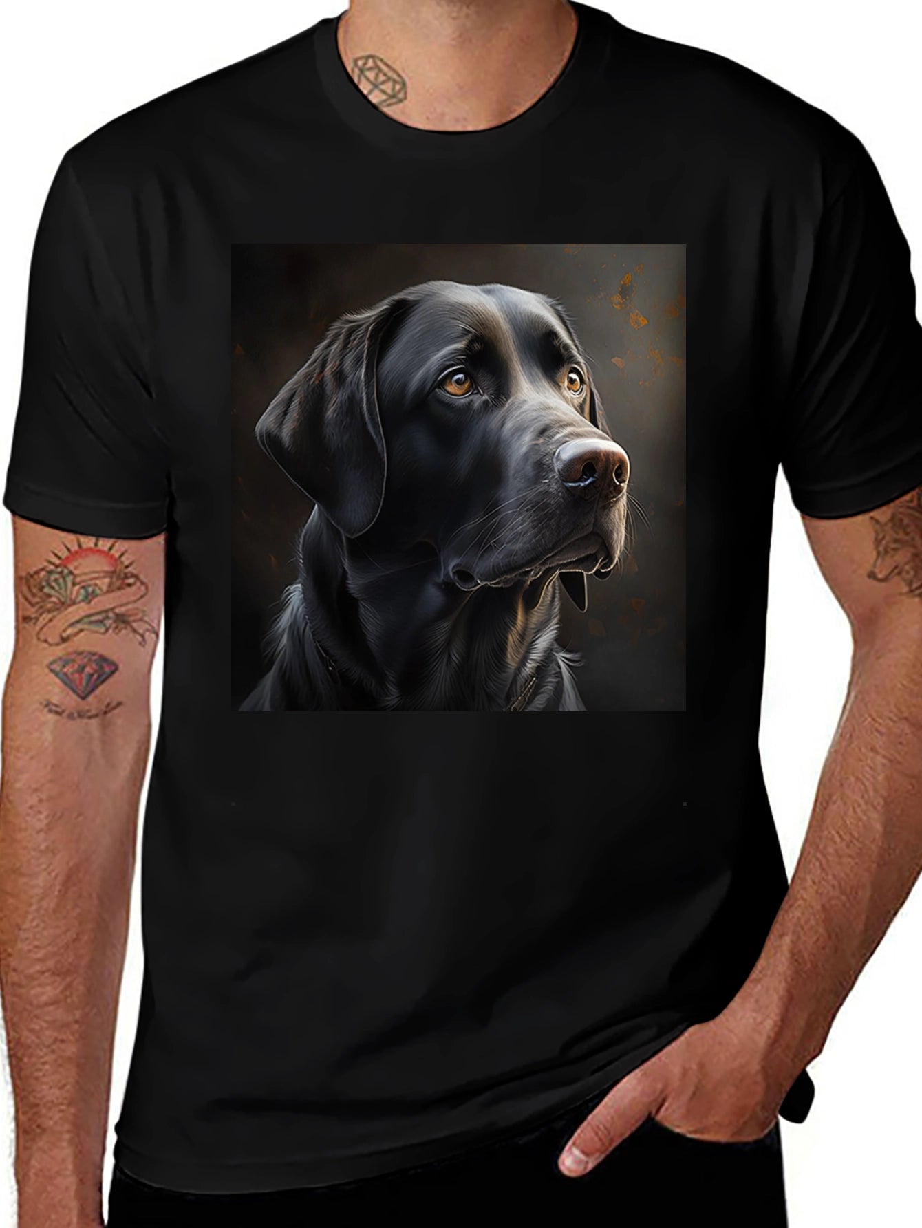 Black Lab Portrait T-Shirt