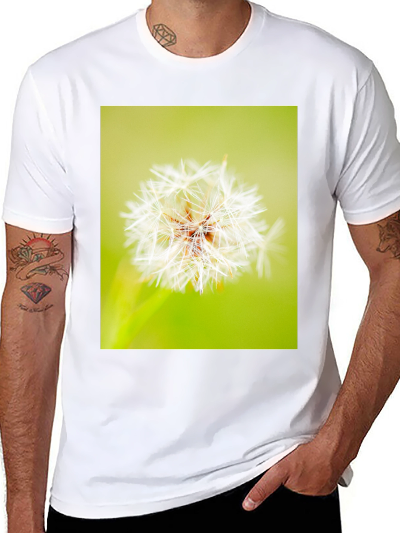 Dandelion Graphic Black T-Shirt